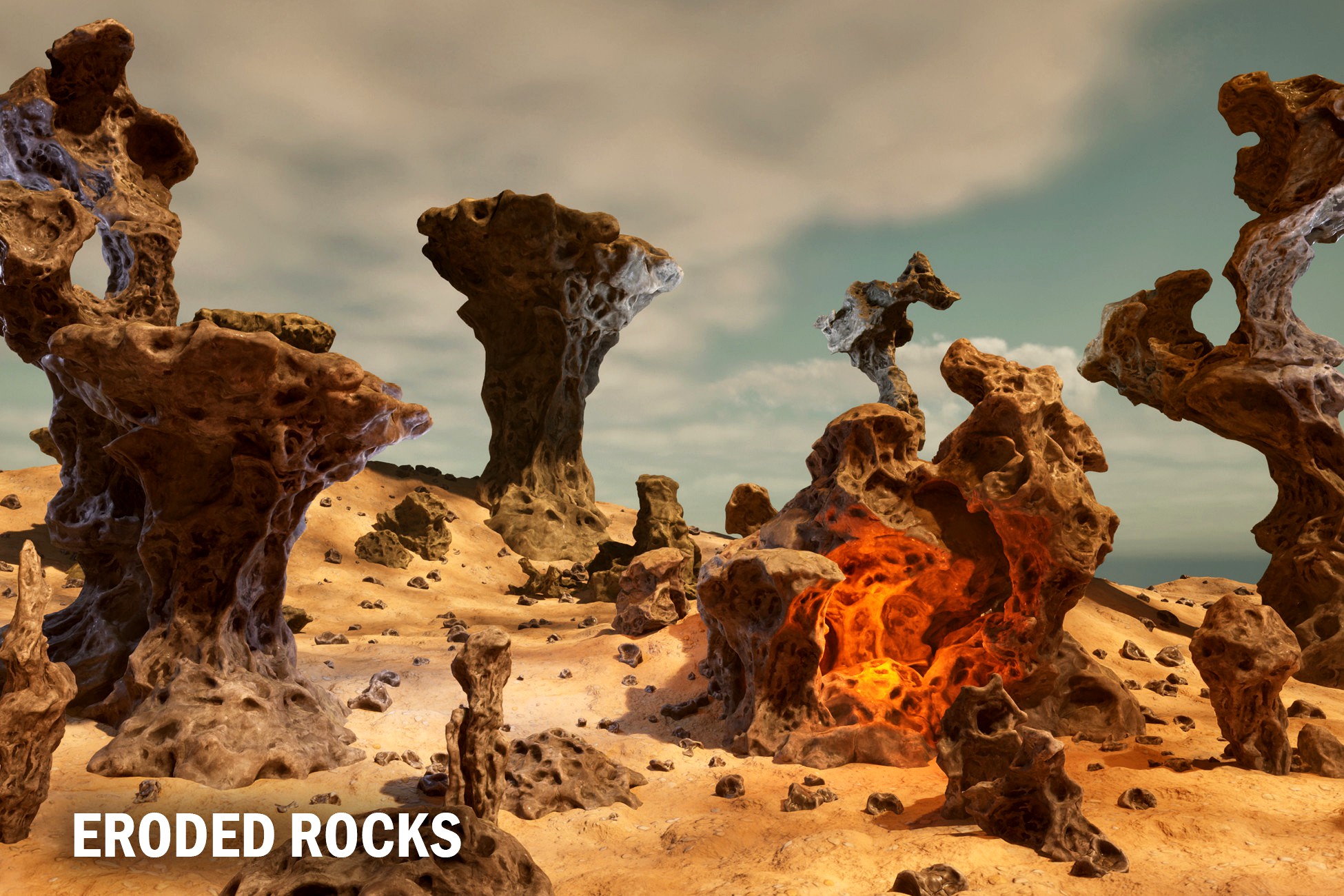 Eroded rocks