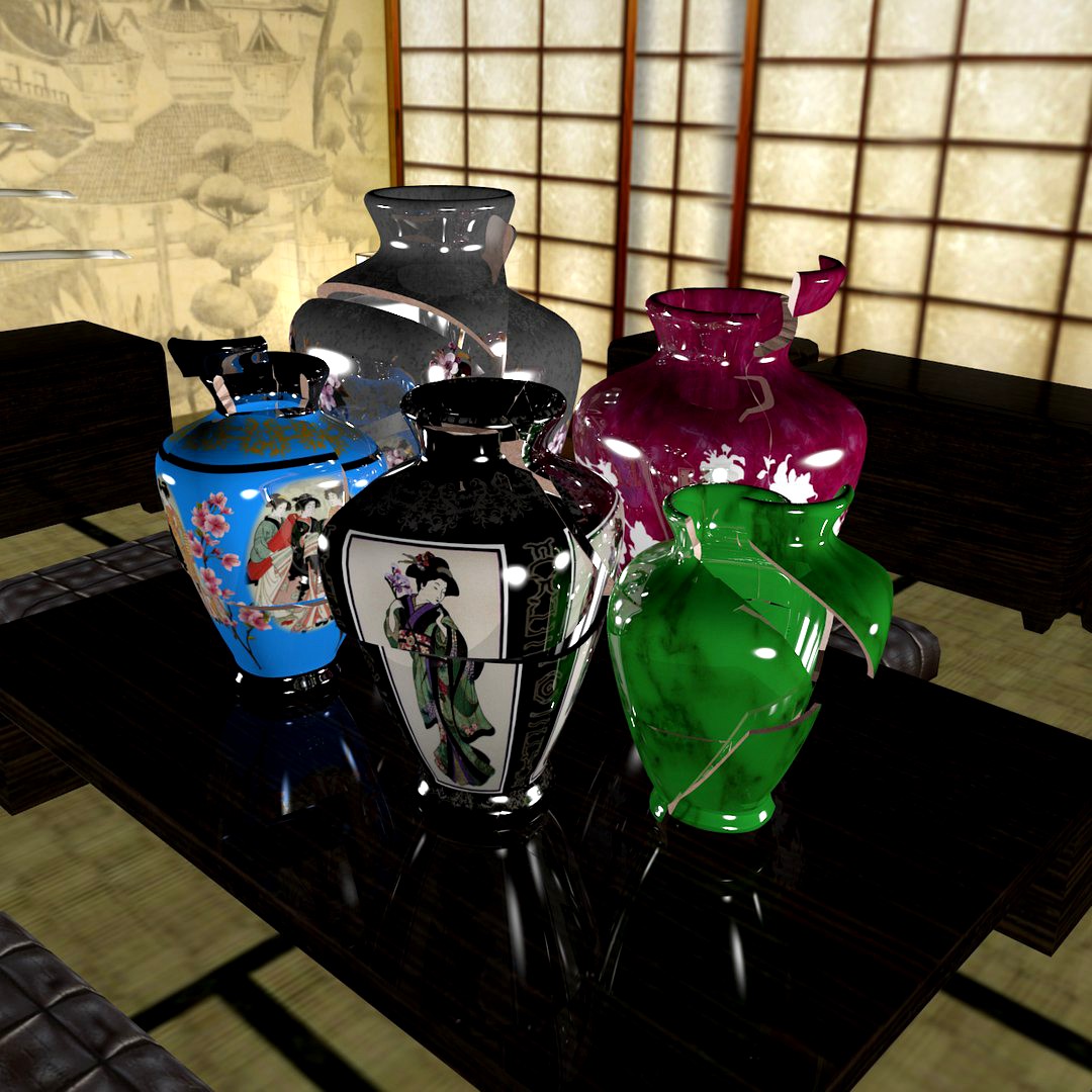 Vases broken