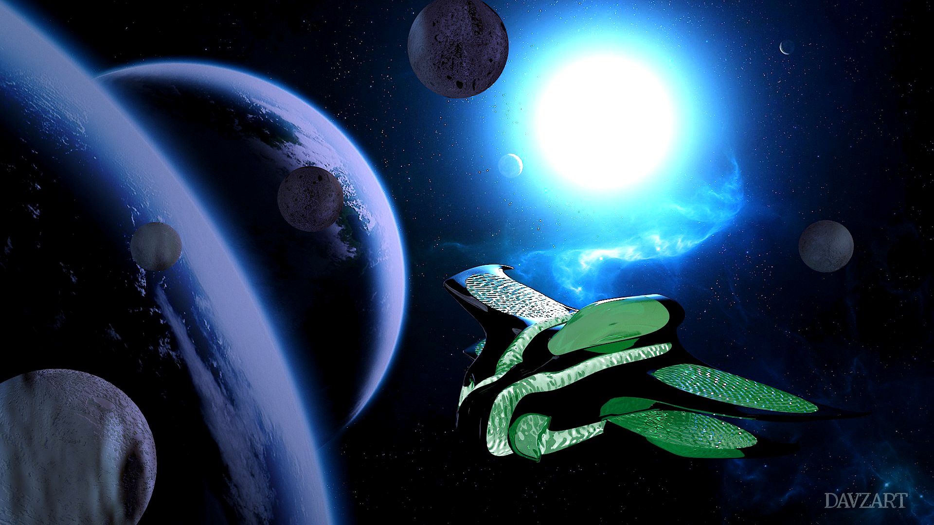 Retro Alien Spacecraft