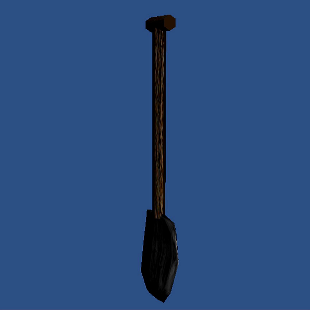 Low poly garden shovel