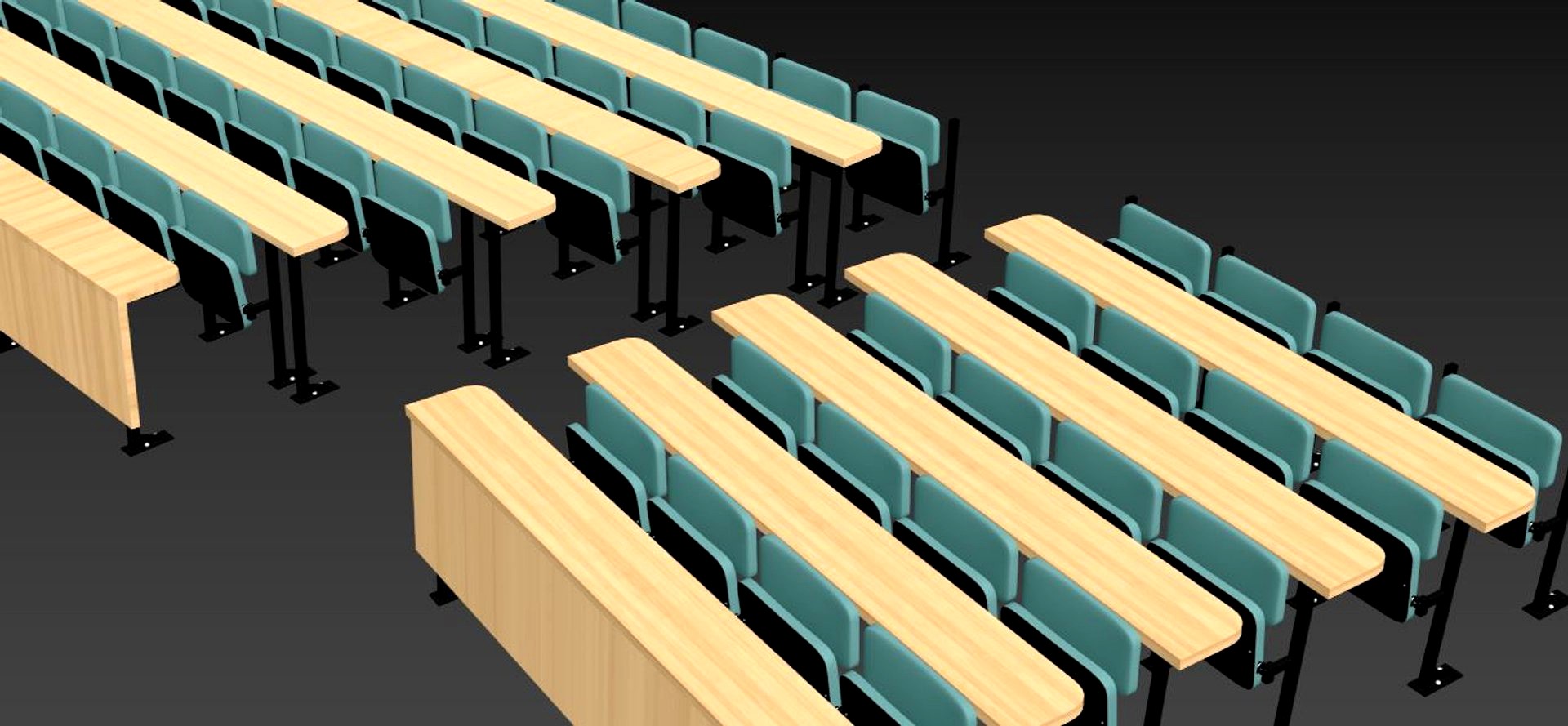 Lecture theatre desks and chairs