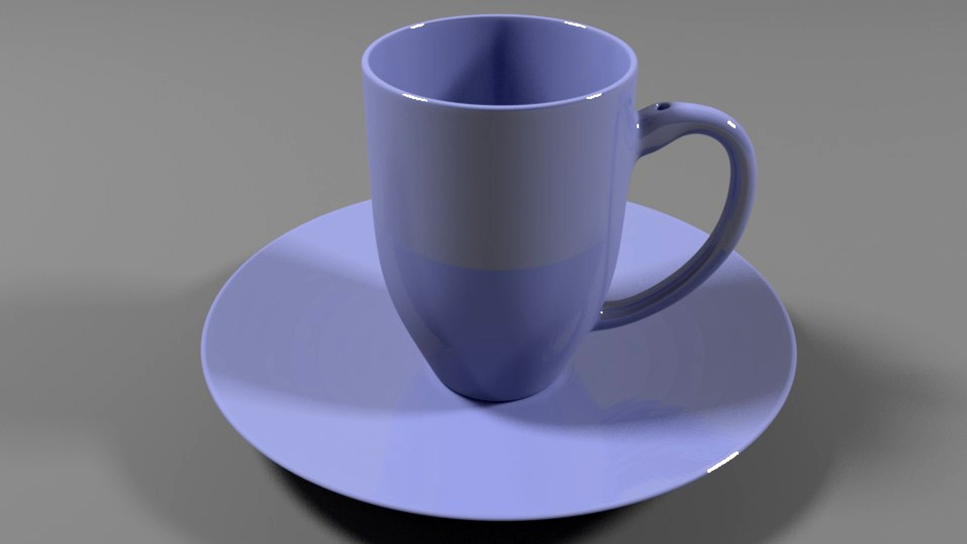 Coffee mug+ dish + spoon hole