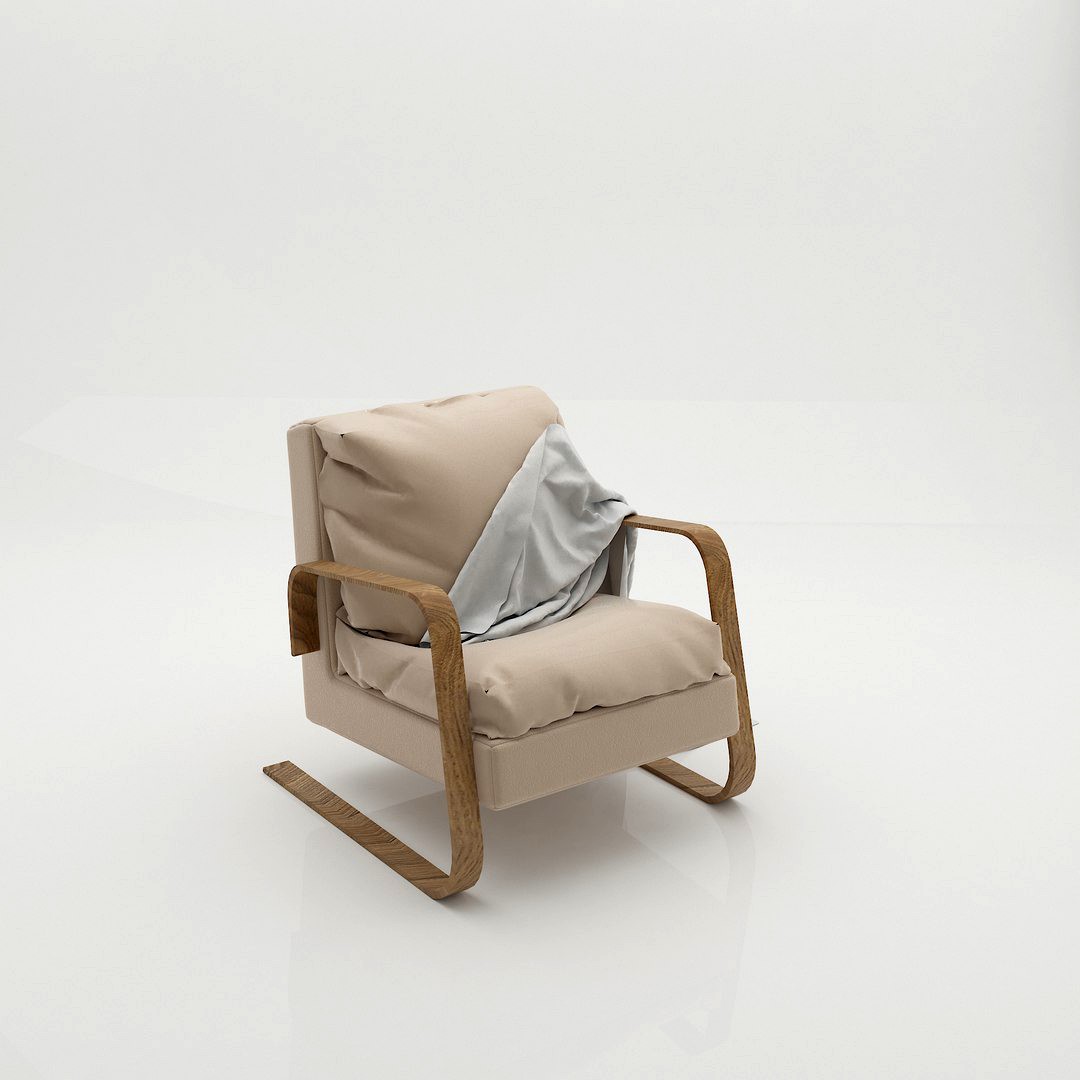 chair with blanket