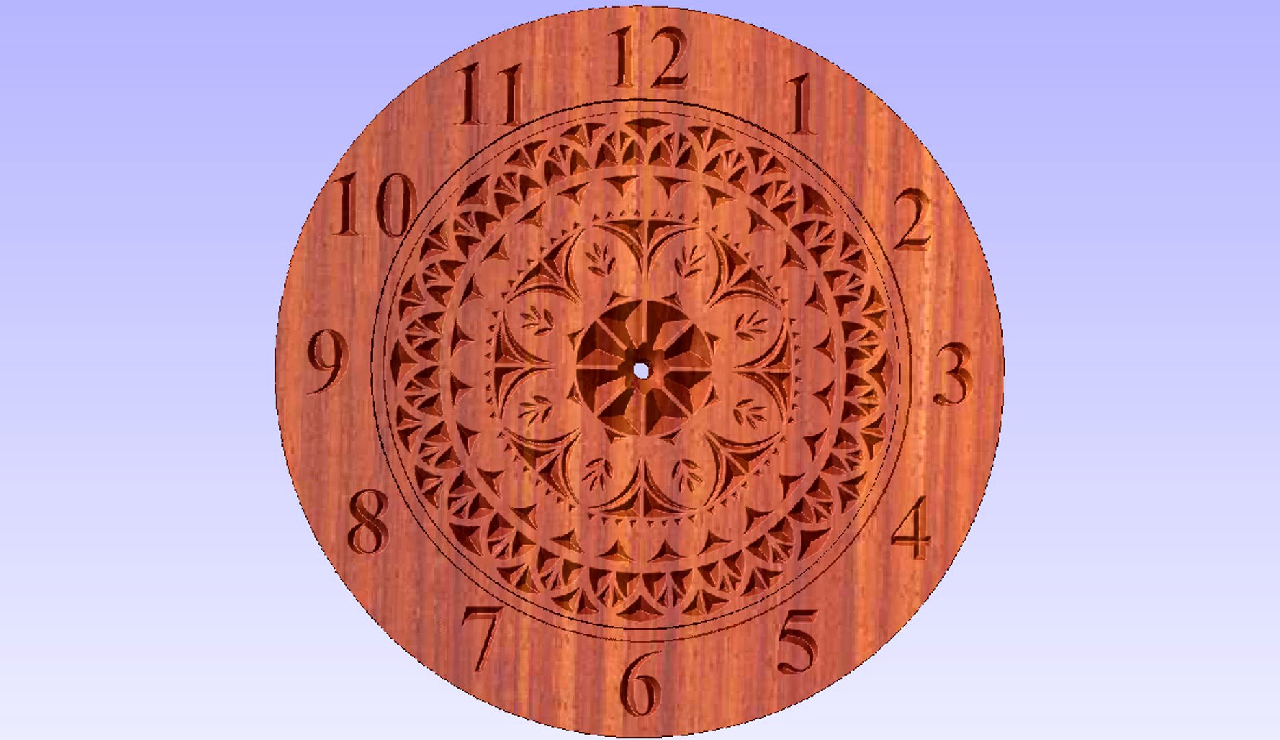 3d stl clock for cnc