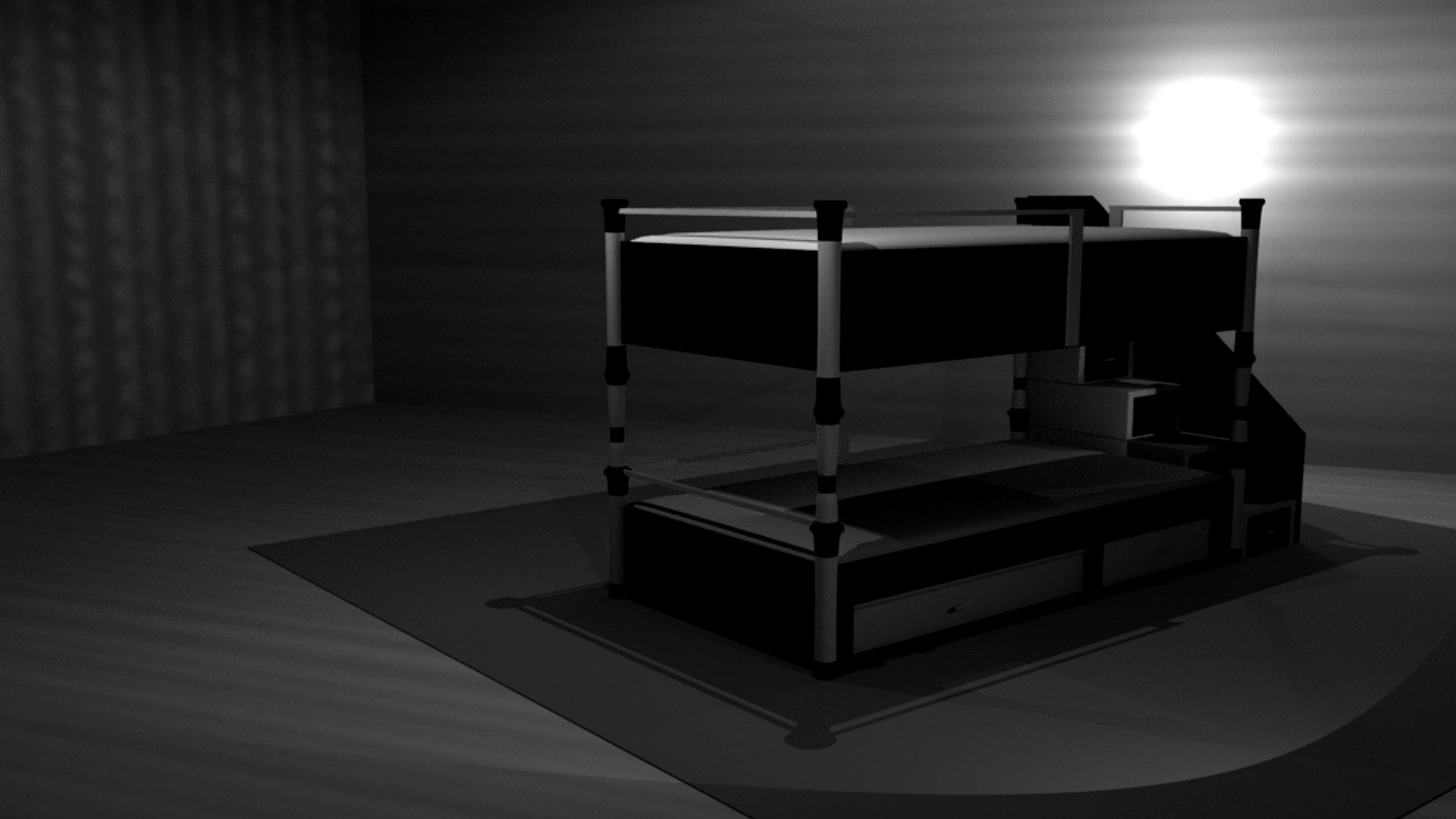 bunk bed Black and Withe