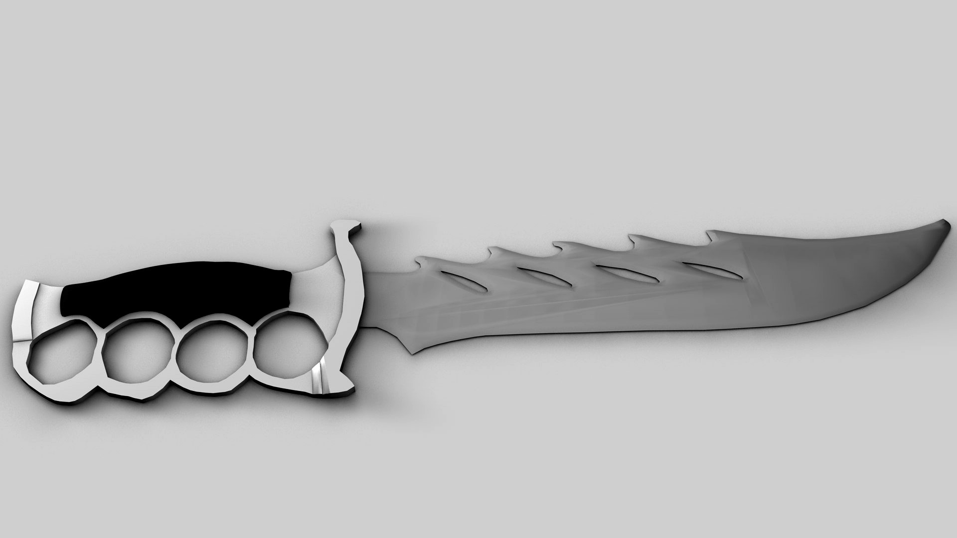 Brass Knuckles Knife