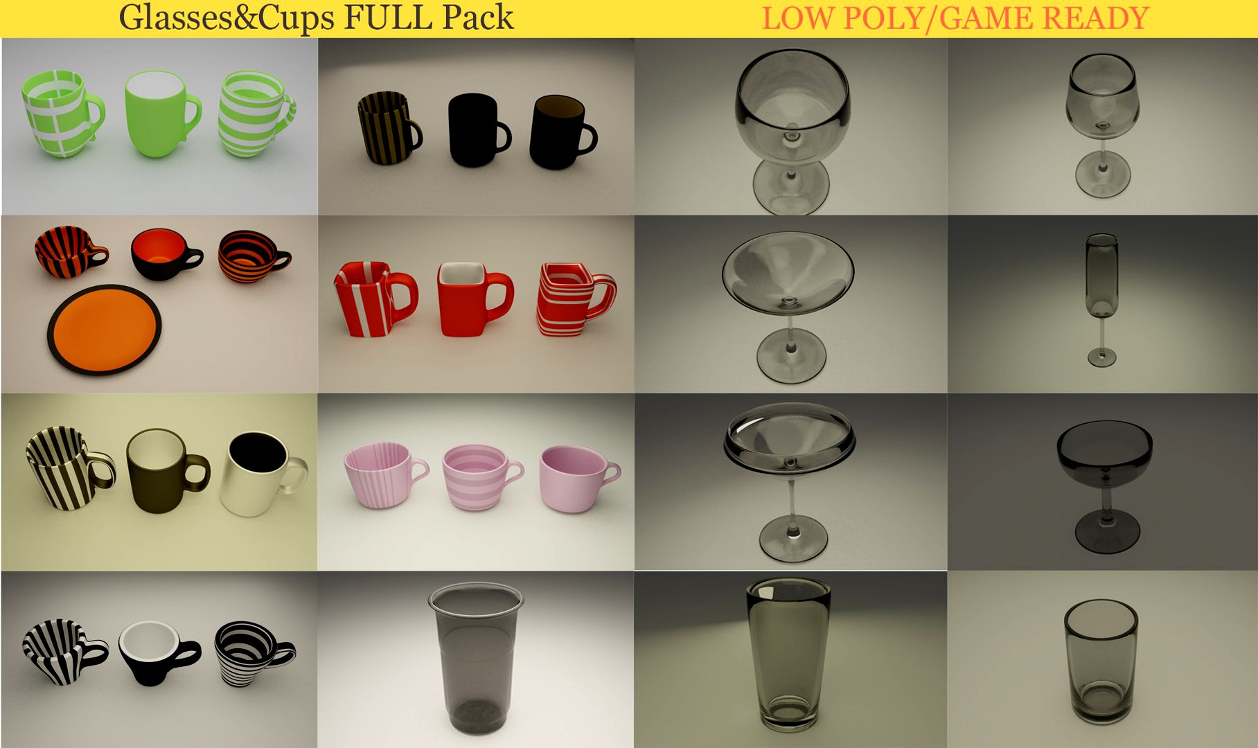 Cups with Glasses FULL Pack