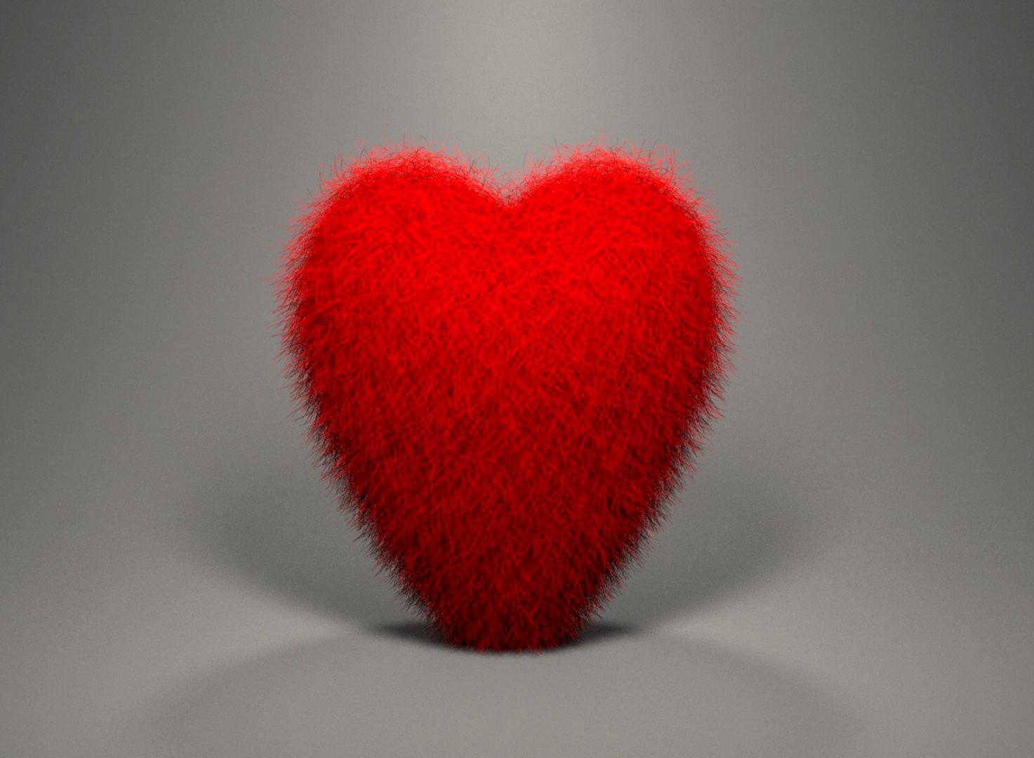 heart shape with v-ray fur