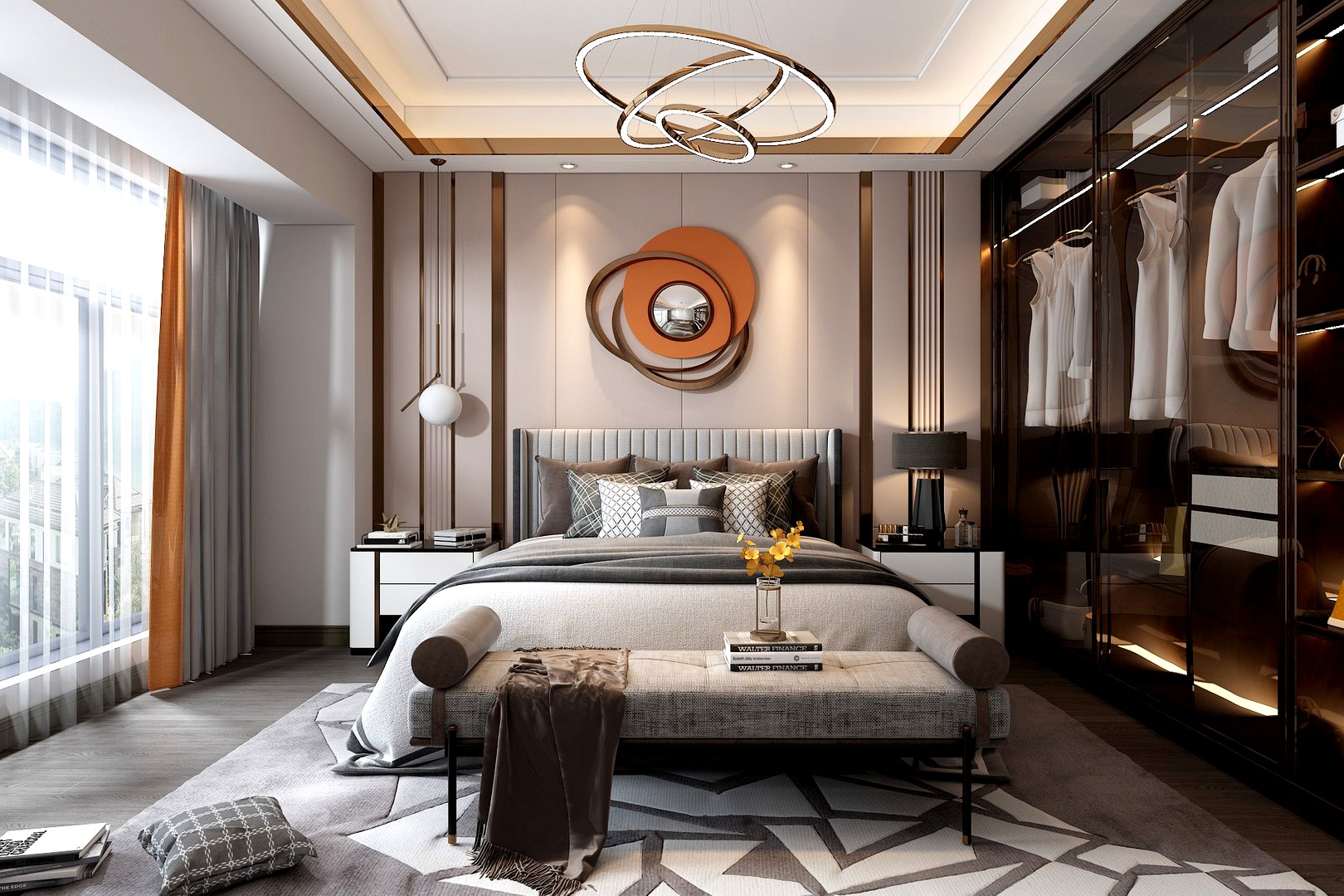 Interior design of modern style