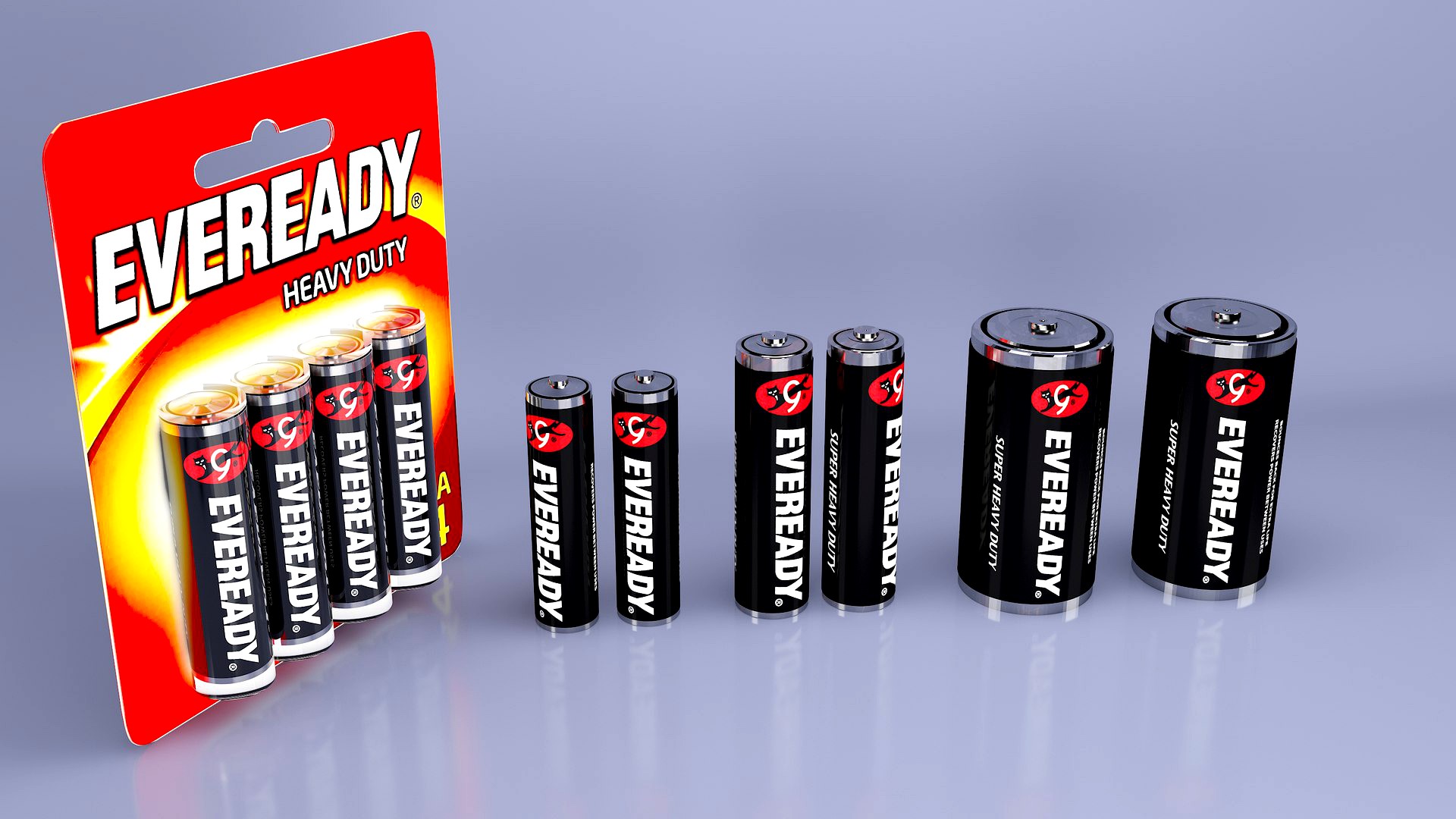 batteries Eveready AA - AAA - C