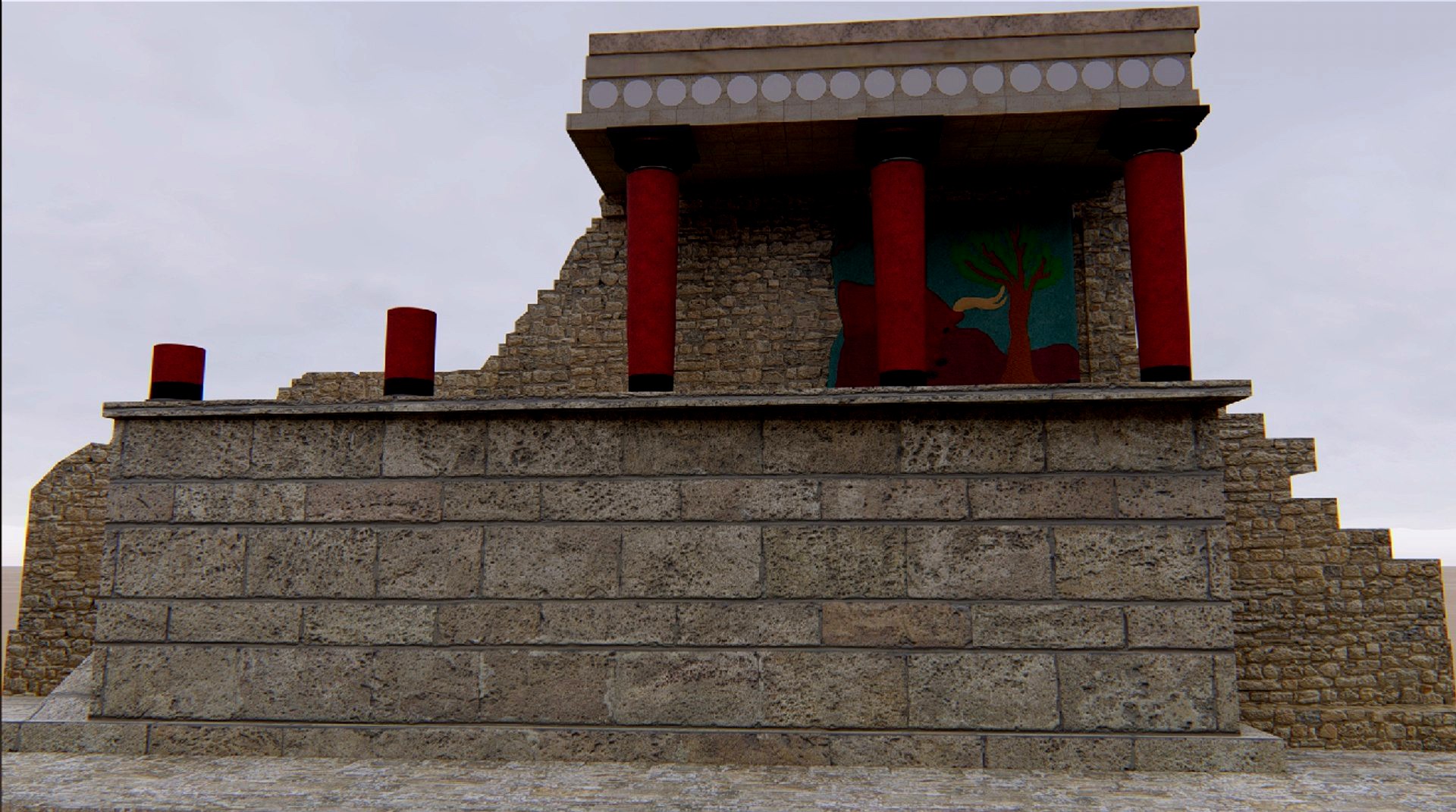 Knossos Palace 3d model