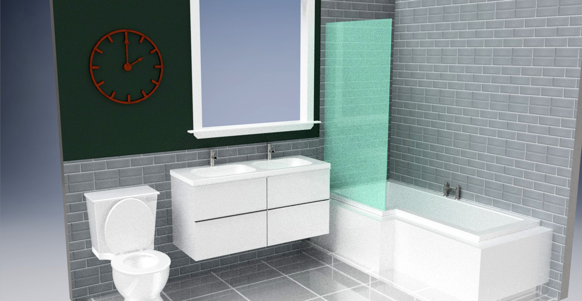 Double vanity unit