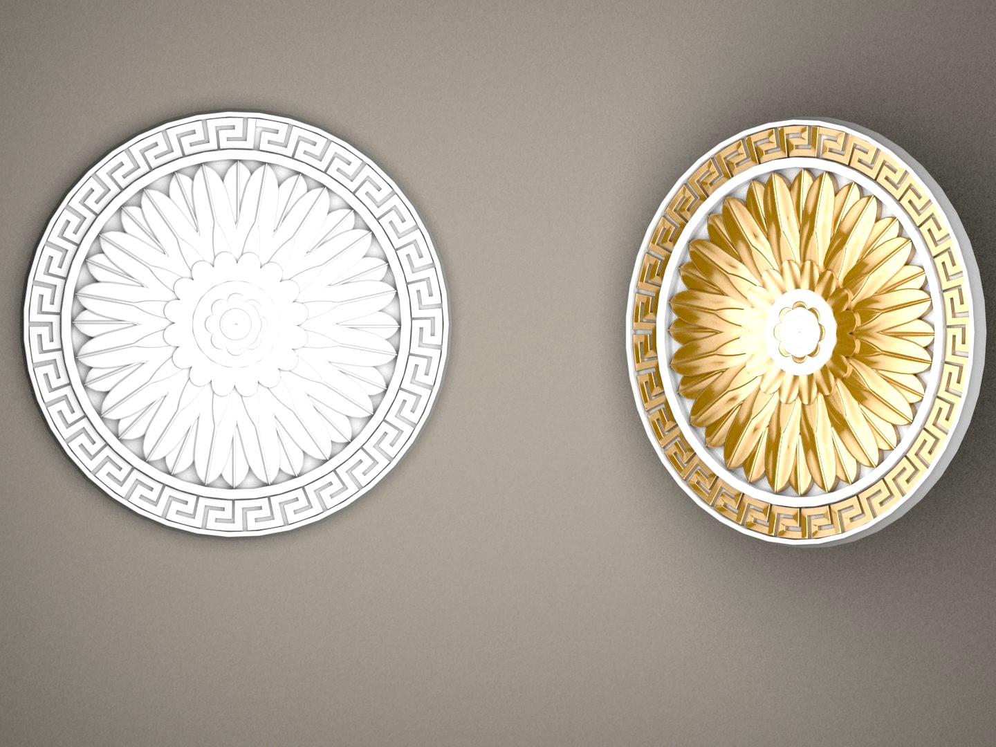 Plaster ceiling ornament, ceiling medallion