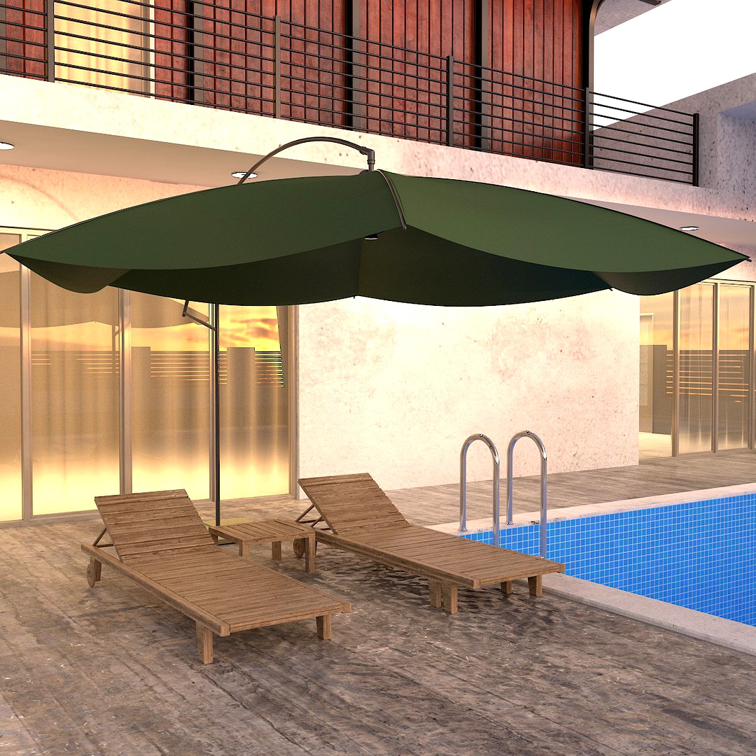umbrella sunbed set