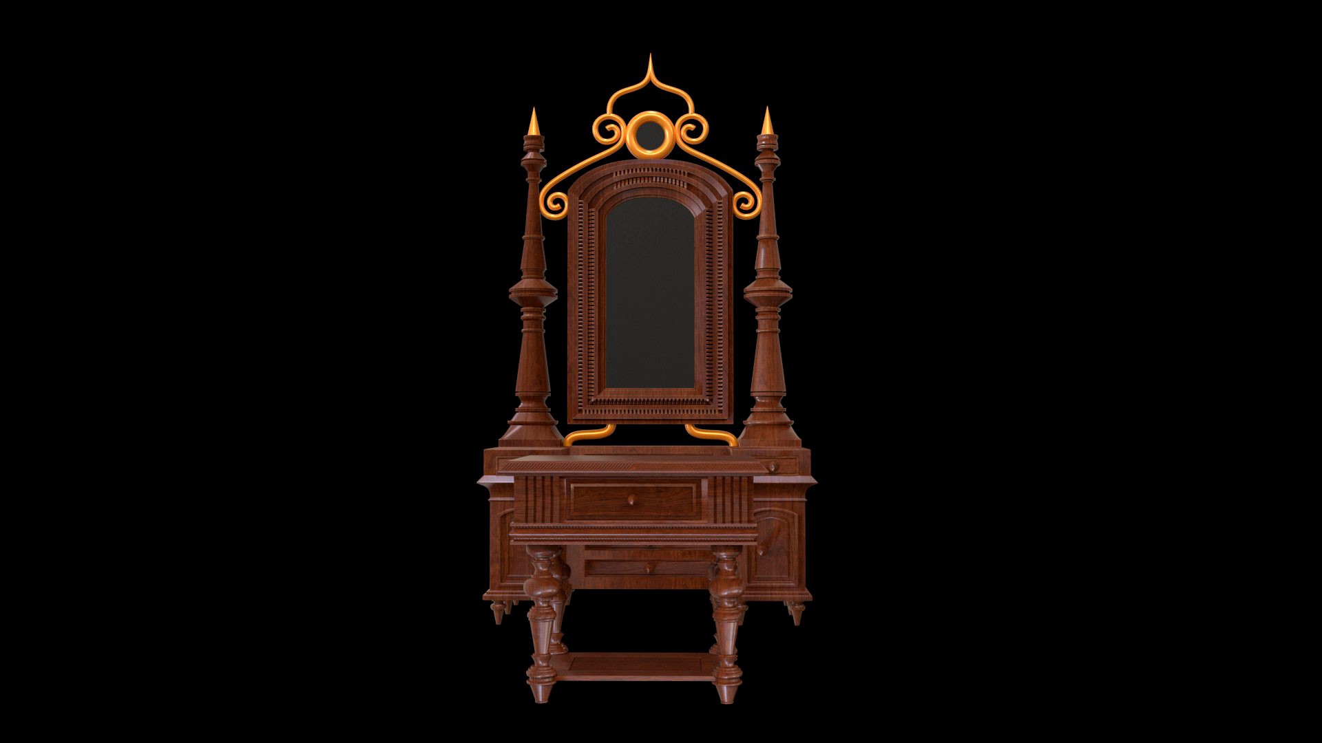 CHERRY RECTANGULAR TABLE  MIRROR