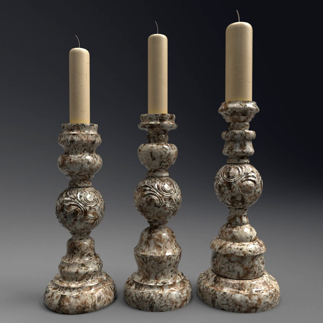 Decorative candlesticks with patterns