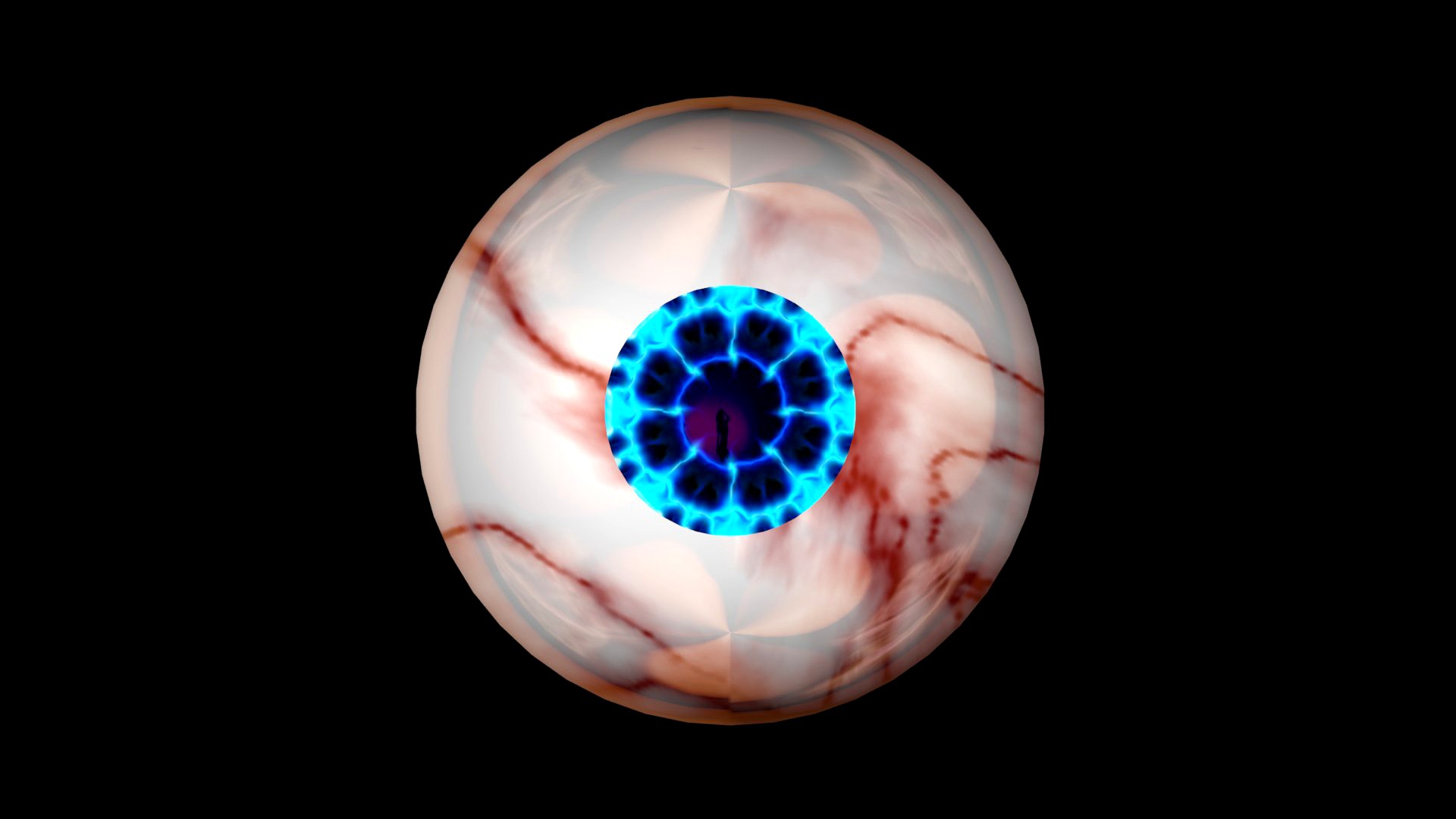 Free model of rigged eyeballs with stunning iris