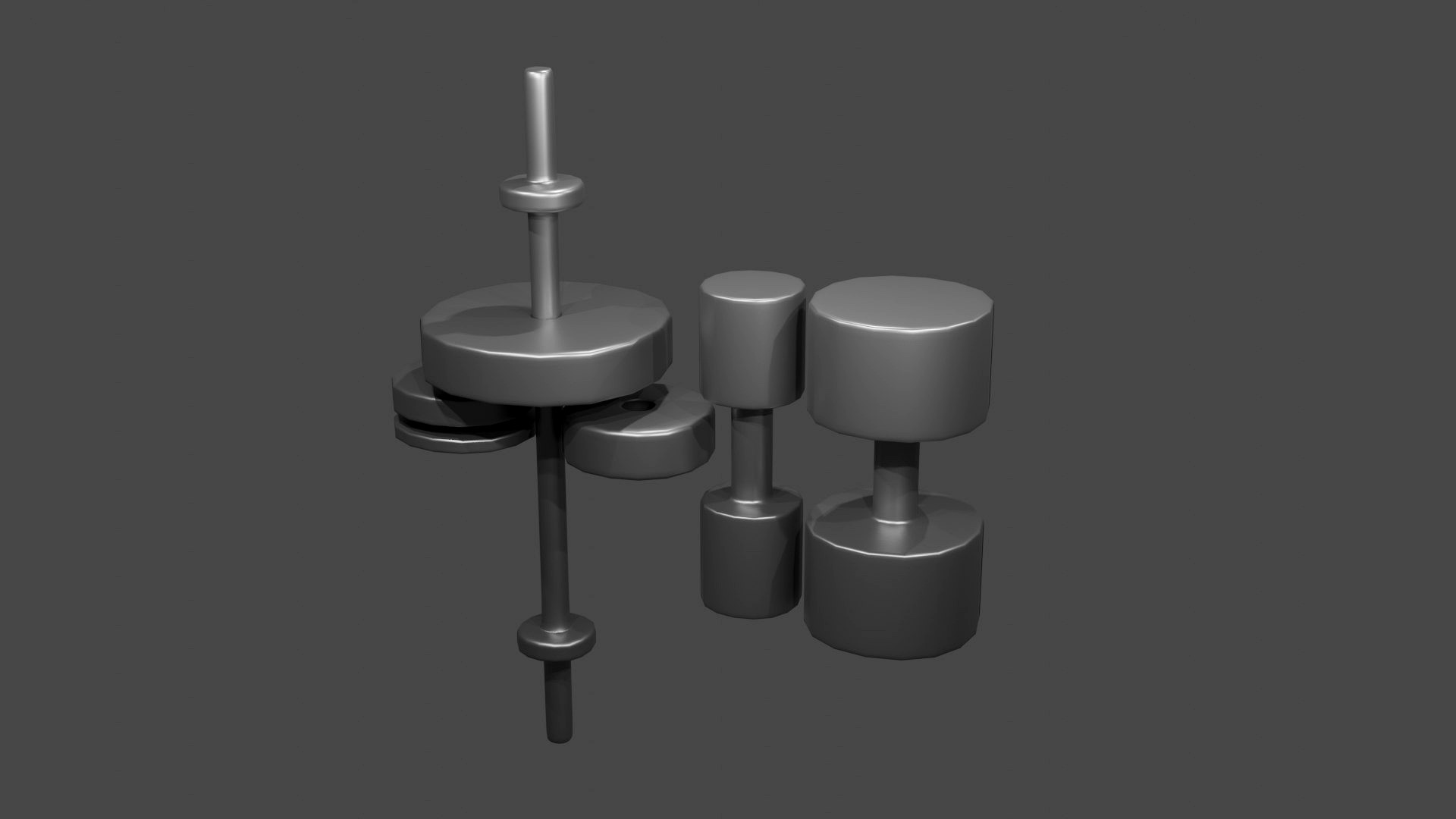Low Poly Dumbells Customizable