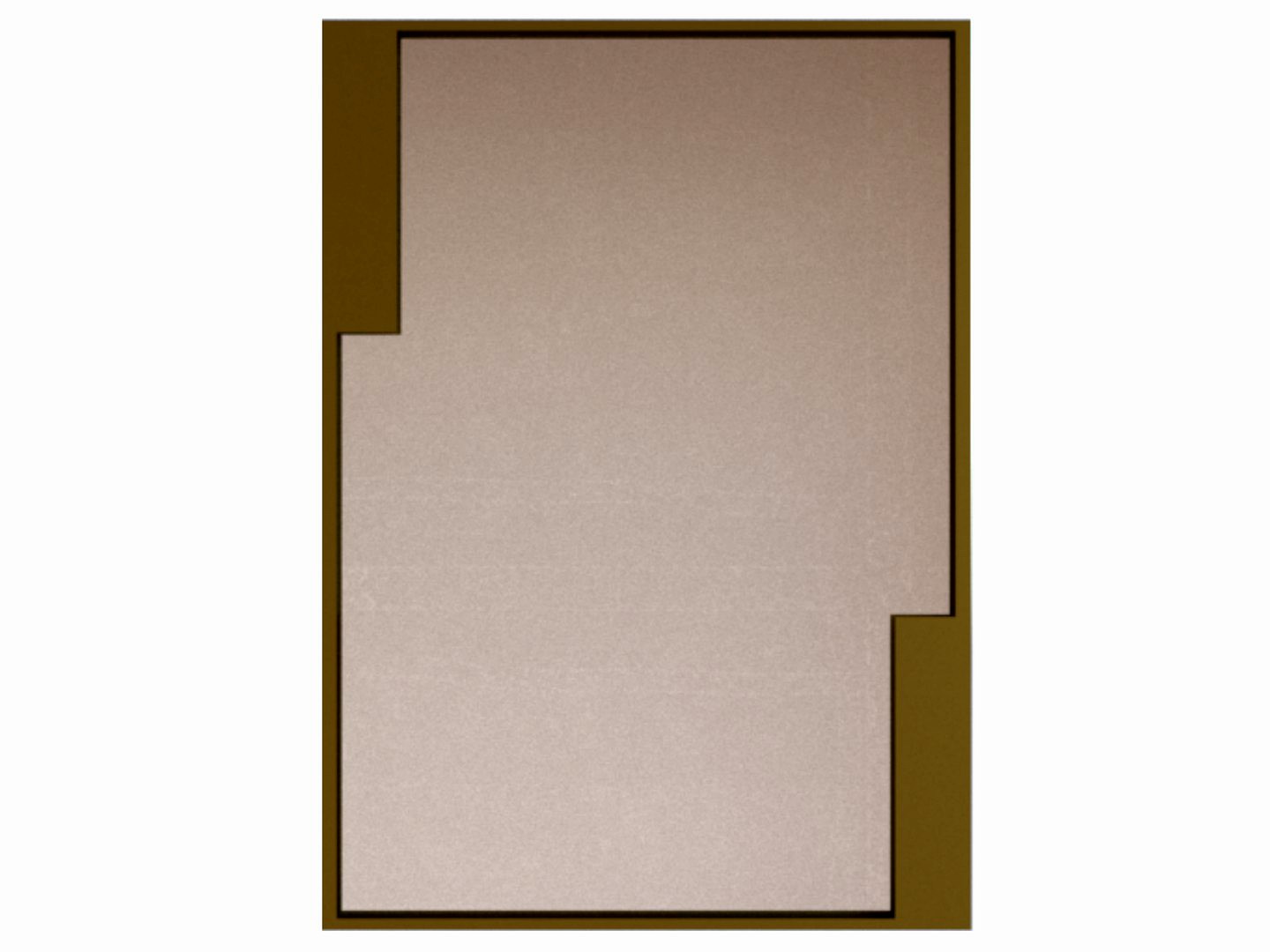 Rectangular Mirror Made Of Brass