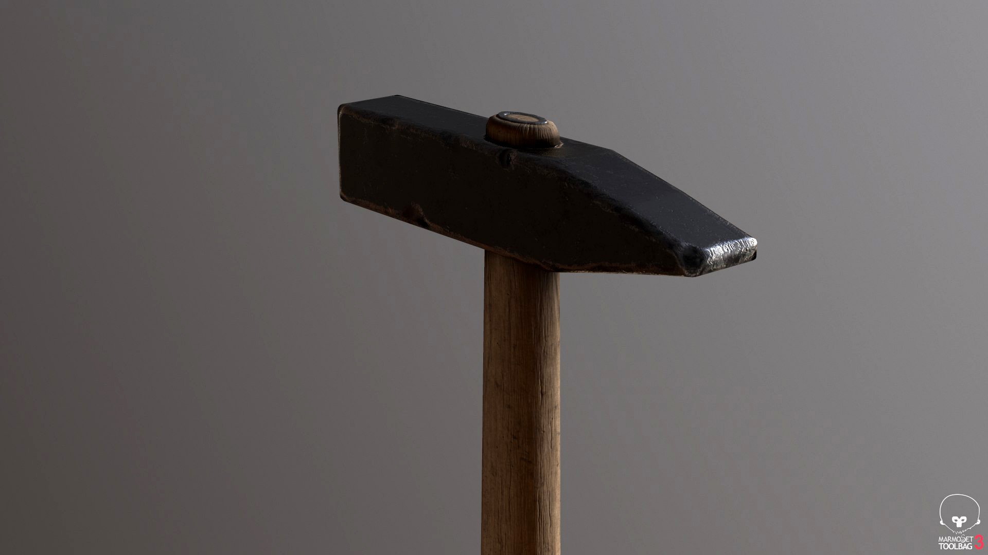 Old hammer Low-poly 3D model