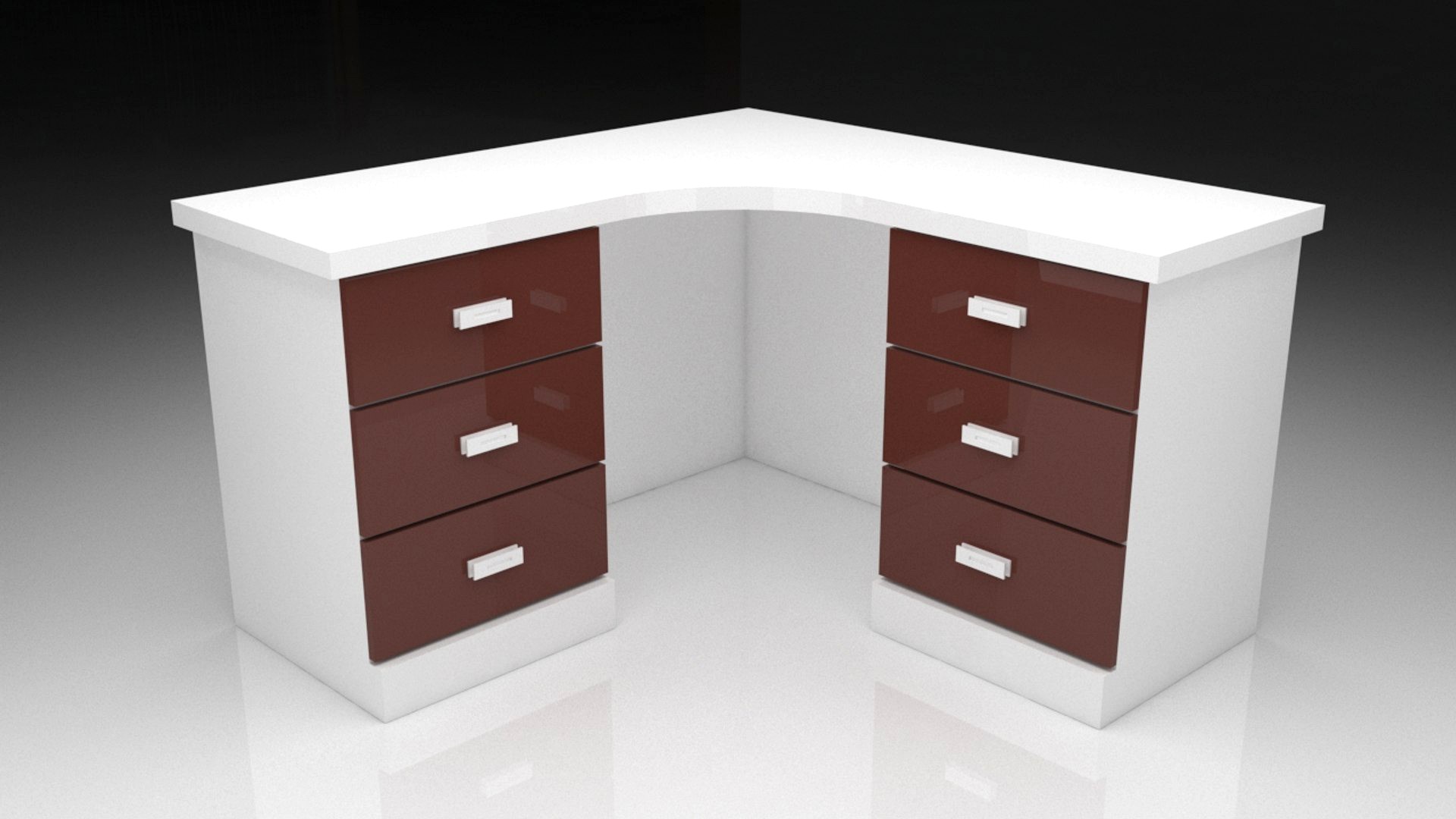 computer desk white