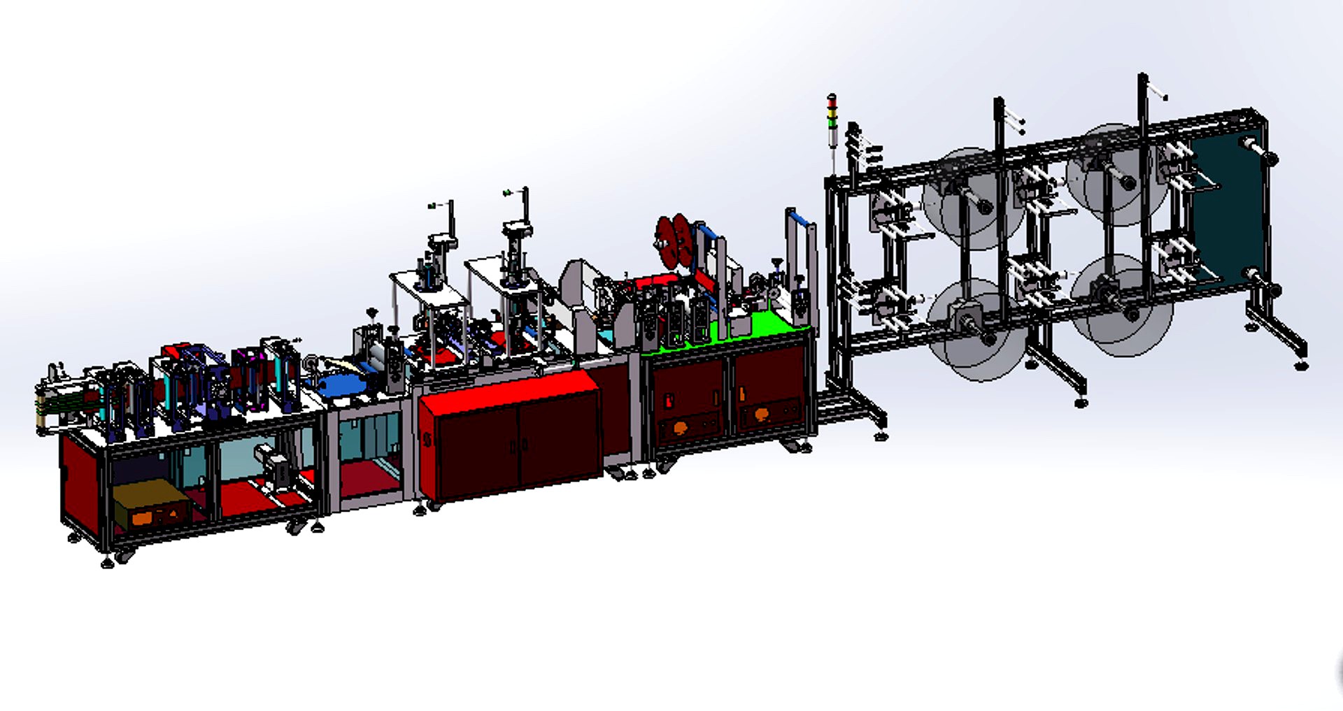 Fully automatic N95 mask machine