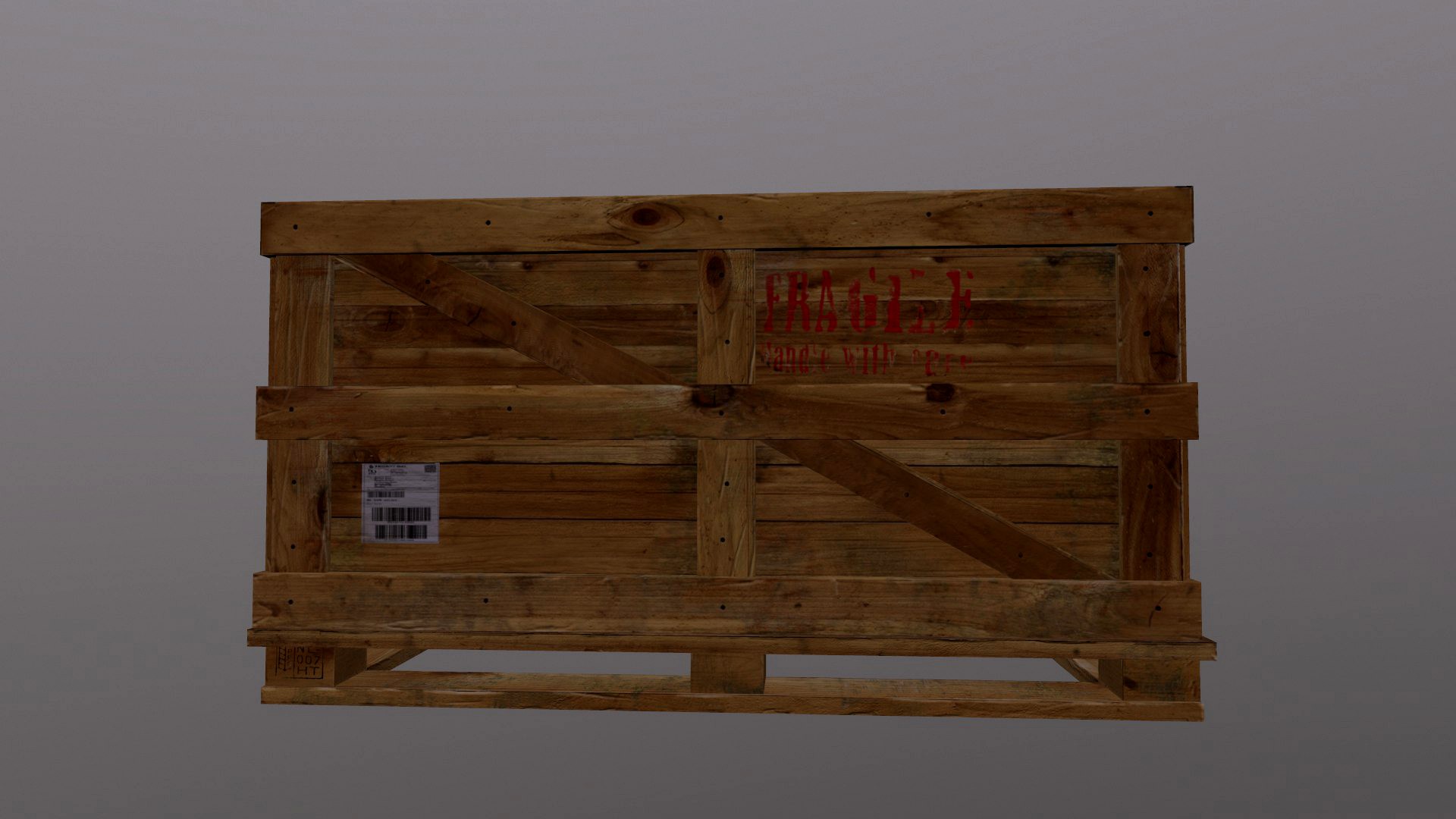 Pallet with wooden box