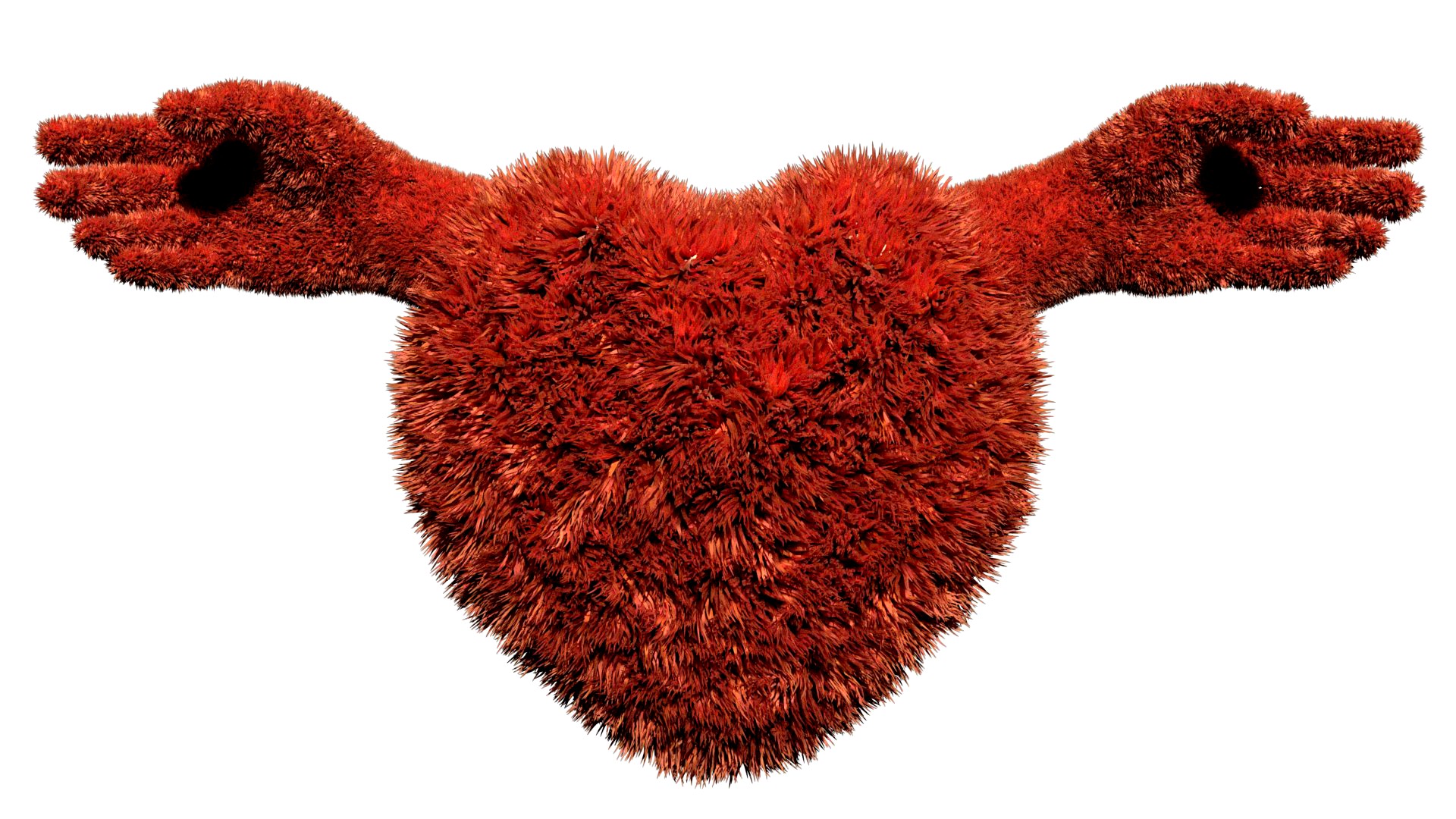 Furry Heart Pillow