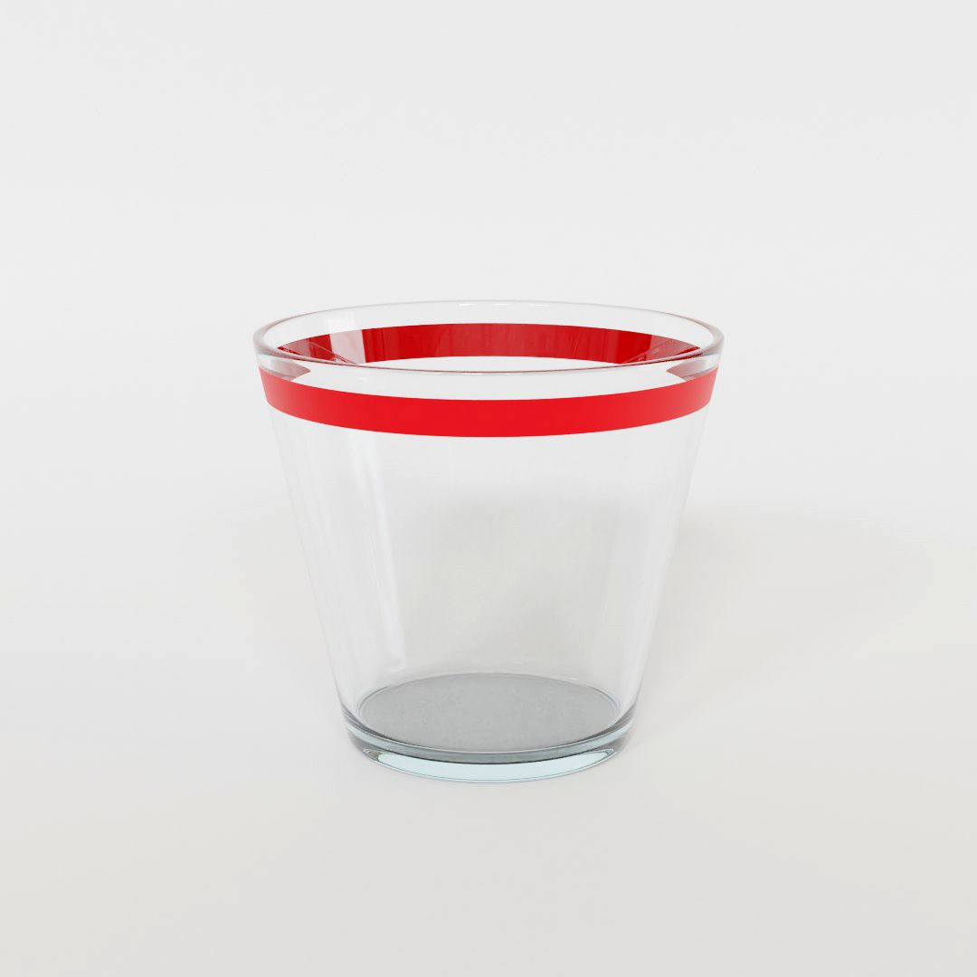 Simple empty water glass