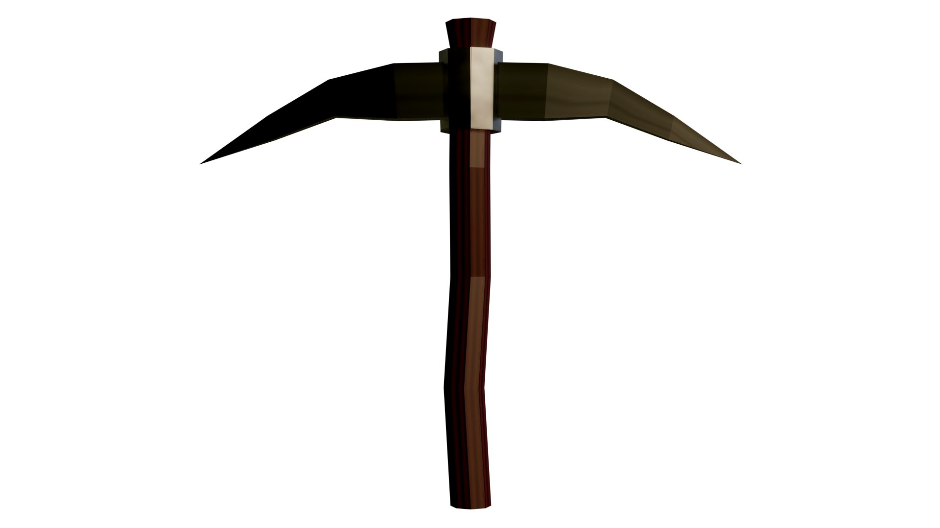 low-poly pickaxe