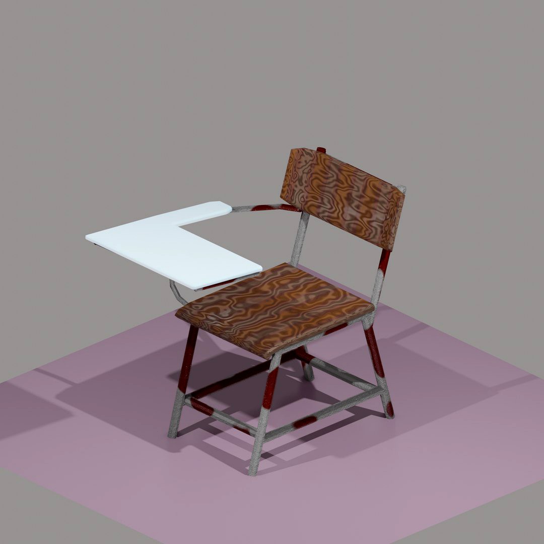 Lecture chair low poly