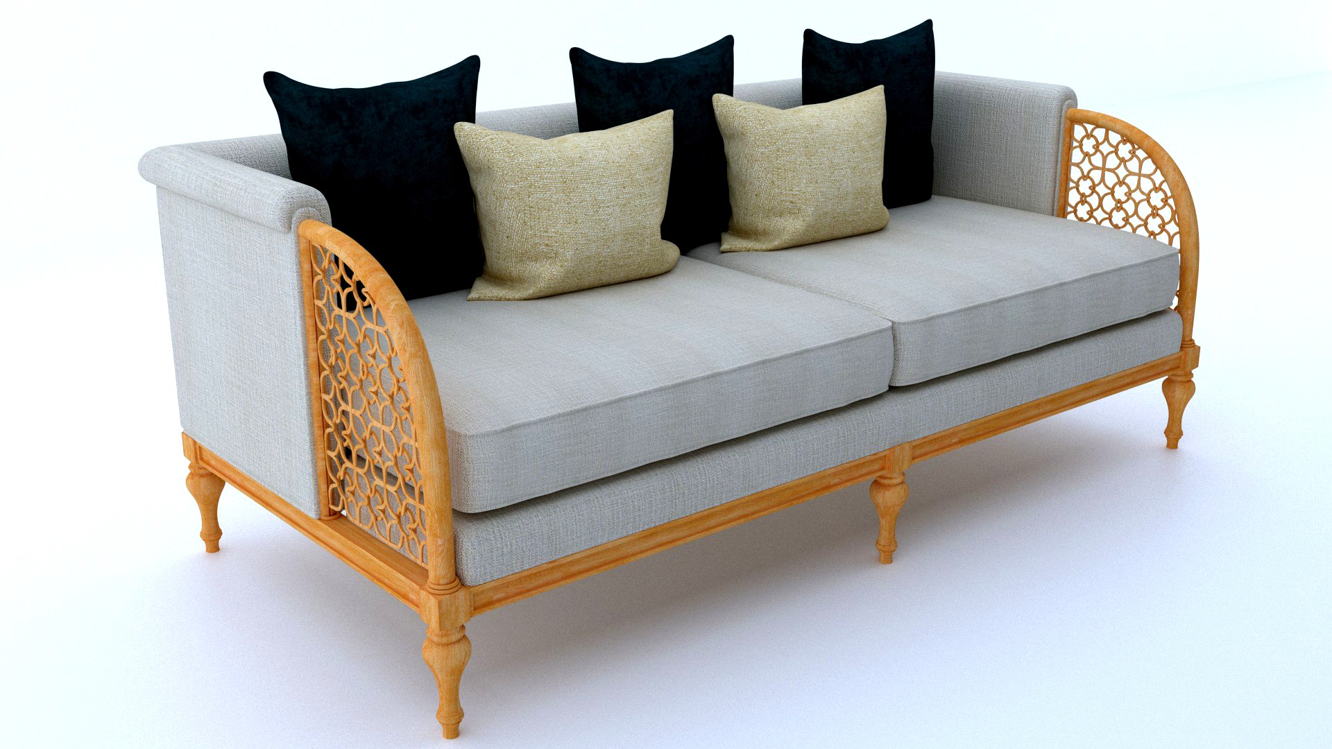 Wooden Pattern Sofa