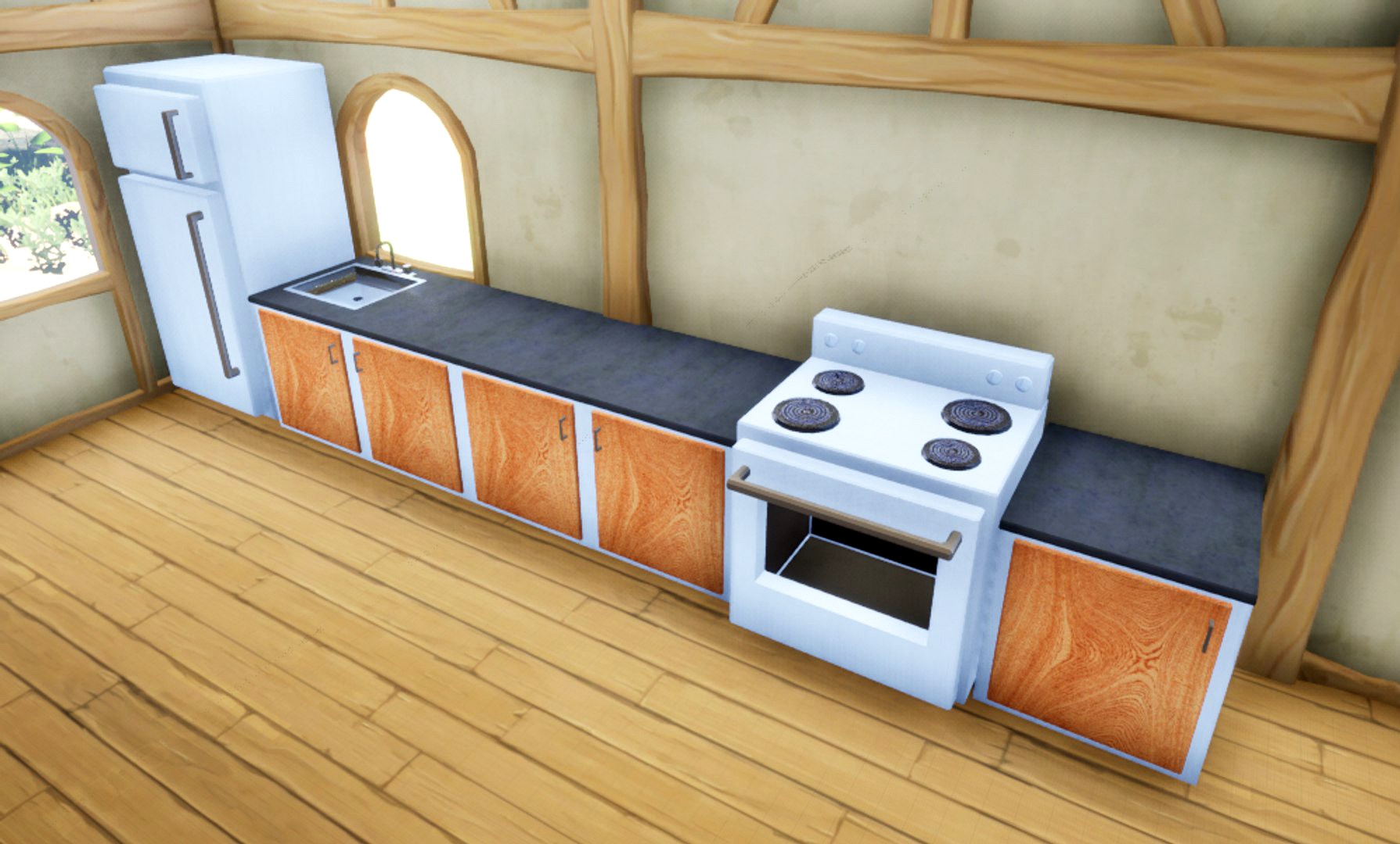 Stylized Kitchen