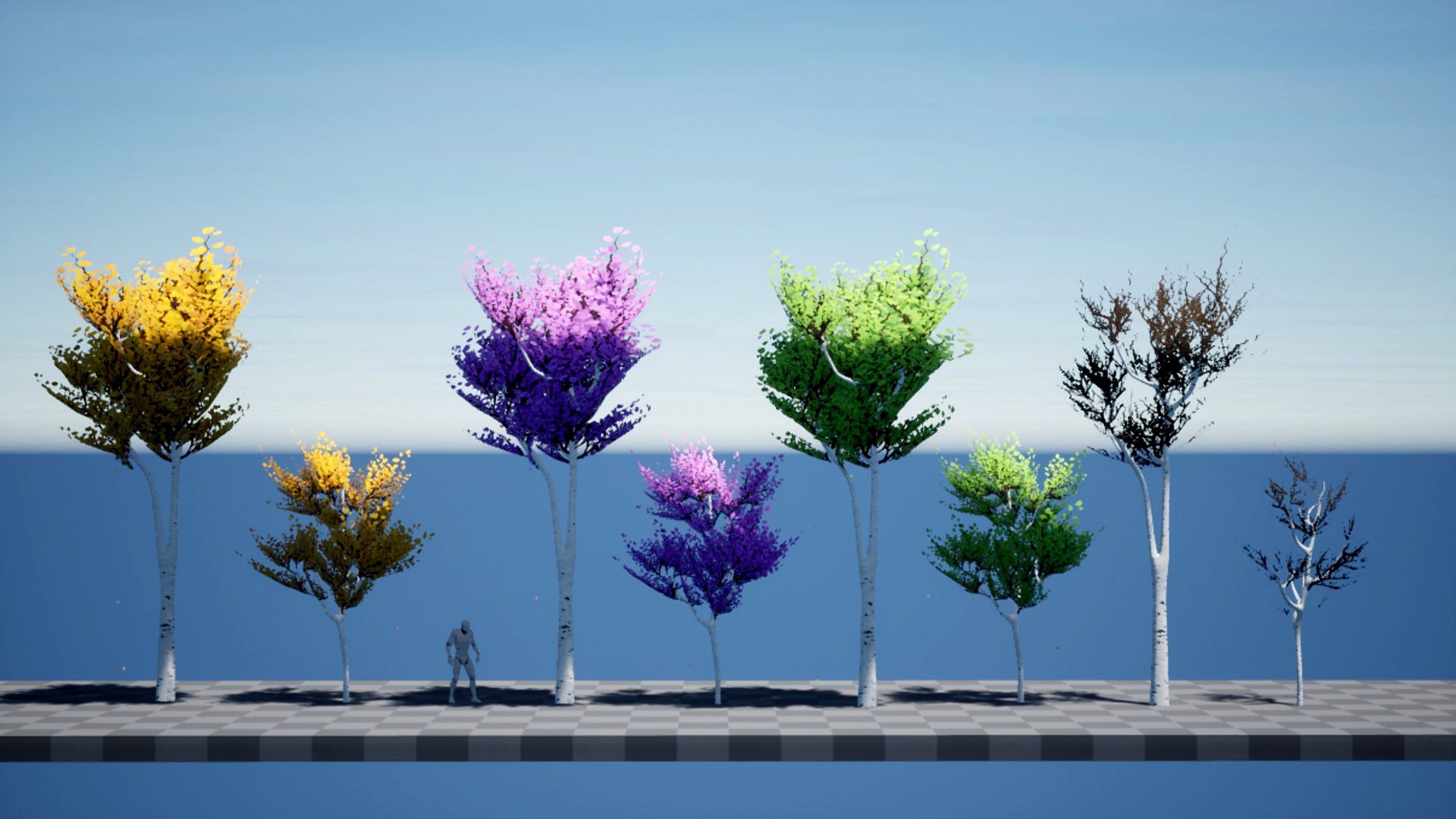 Birch Tree Forest Stylized Handpainted Props - Game Ready for UE4