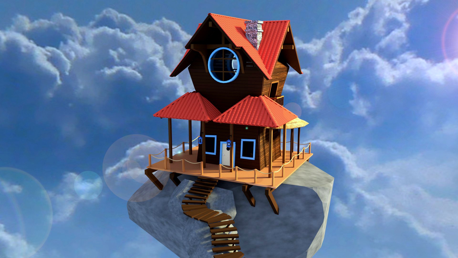 Cloud House 3D model