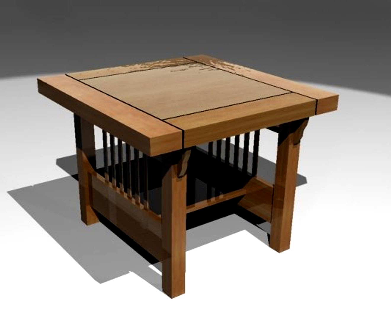 Wood End Table