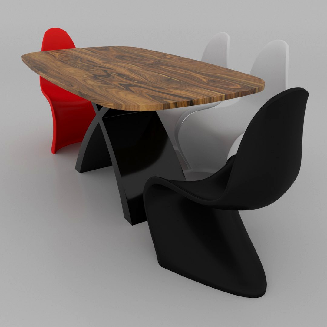 Dining set consisting of a table and chairs