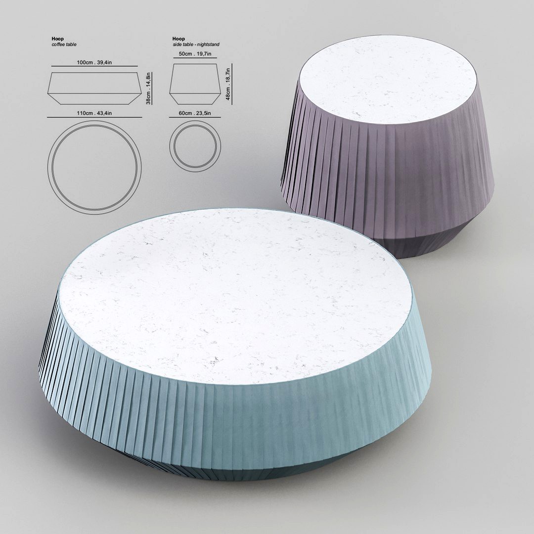 HOOP Round Leather Coffee Table
