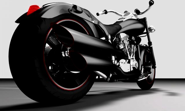 Custom Harley Black Mamba 3D Model