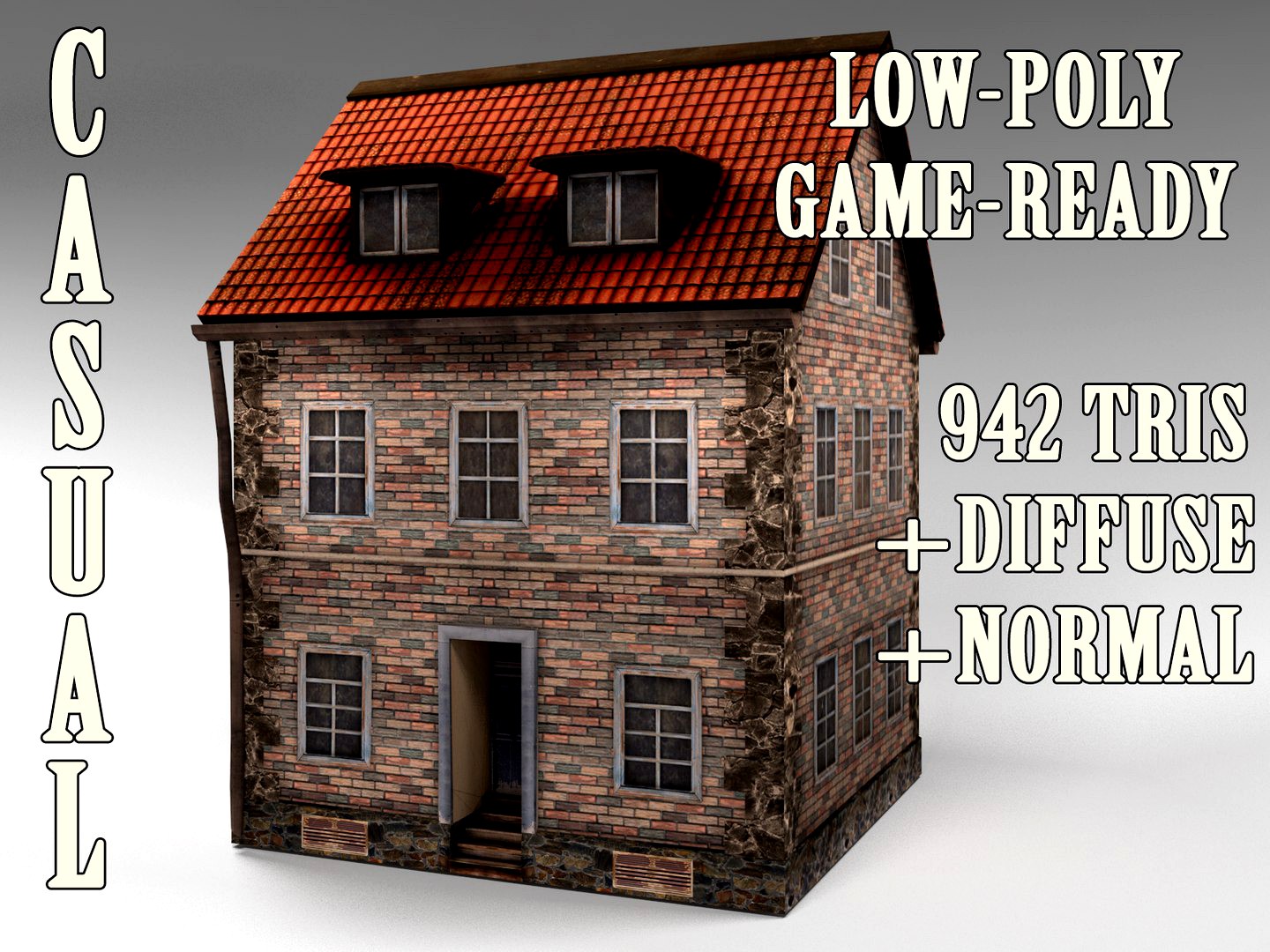 Casual House Low poly