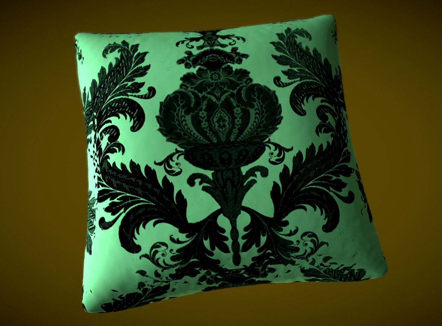 Silk pillow for a bed or a sofa - Baroque stile