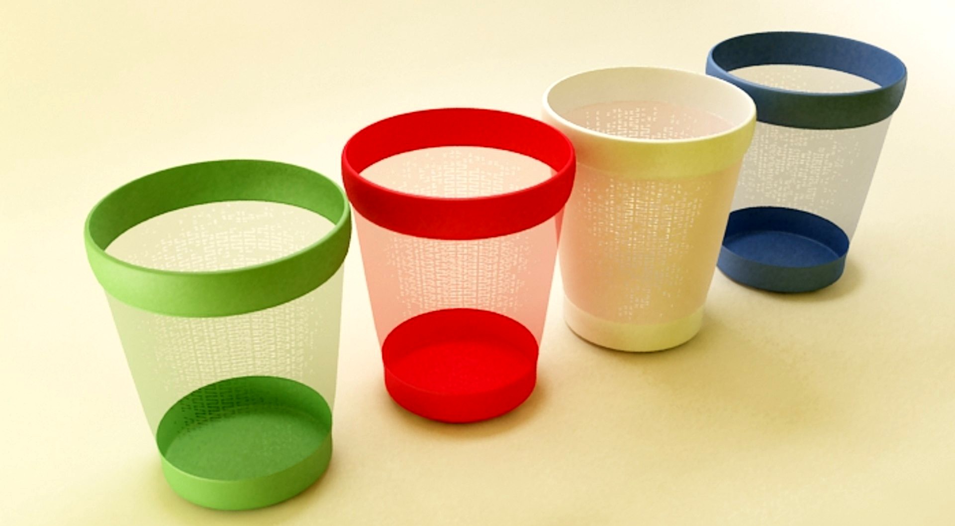 Plastic trash can