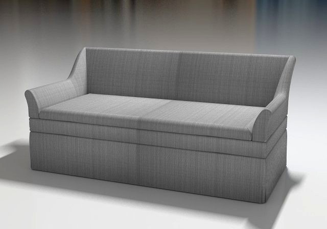 Small Sofa Tapered Arms 3D Model