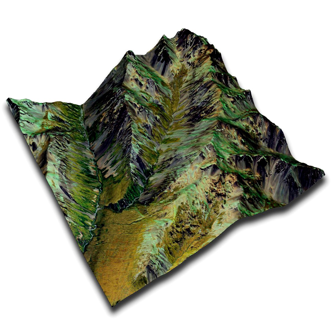 Geo Satellite Terrain - NewZeland - LAT-43'666383408342 LON - 170'650631946002