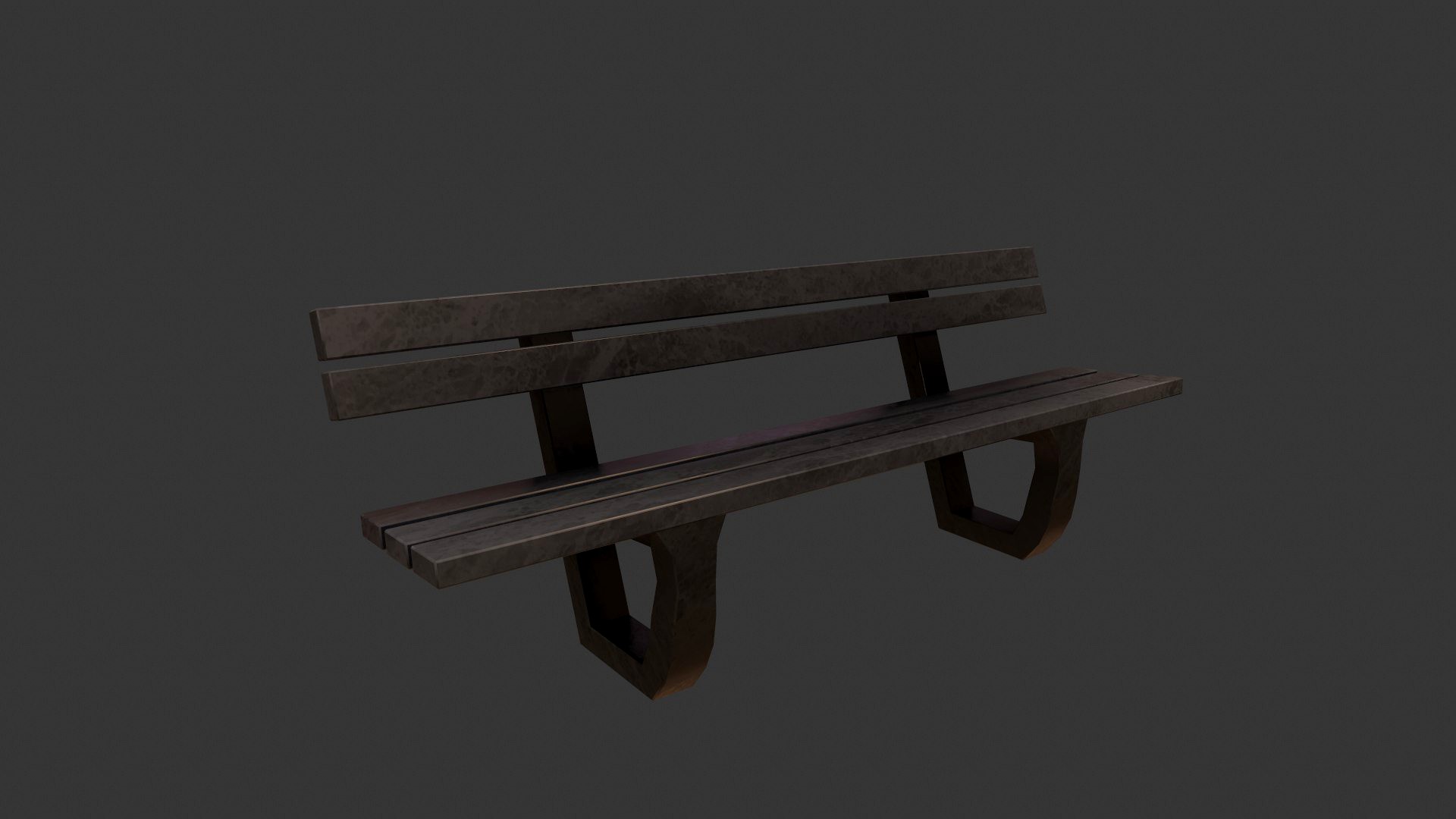 Dark Park Bench