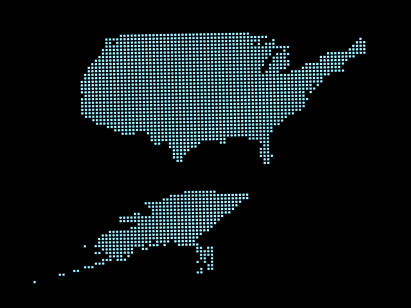 USA square shape map