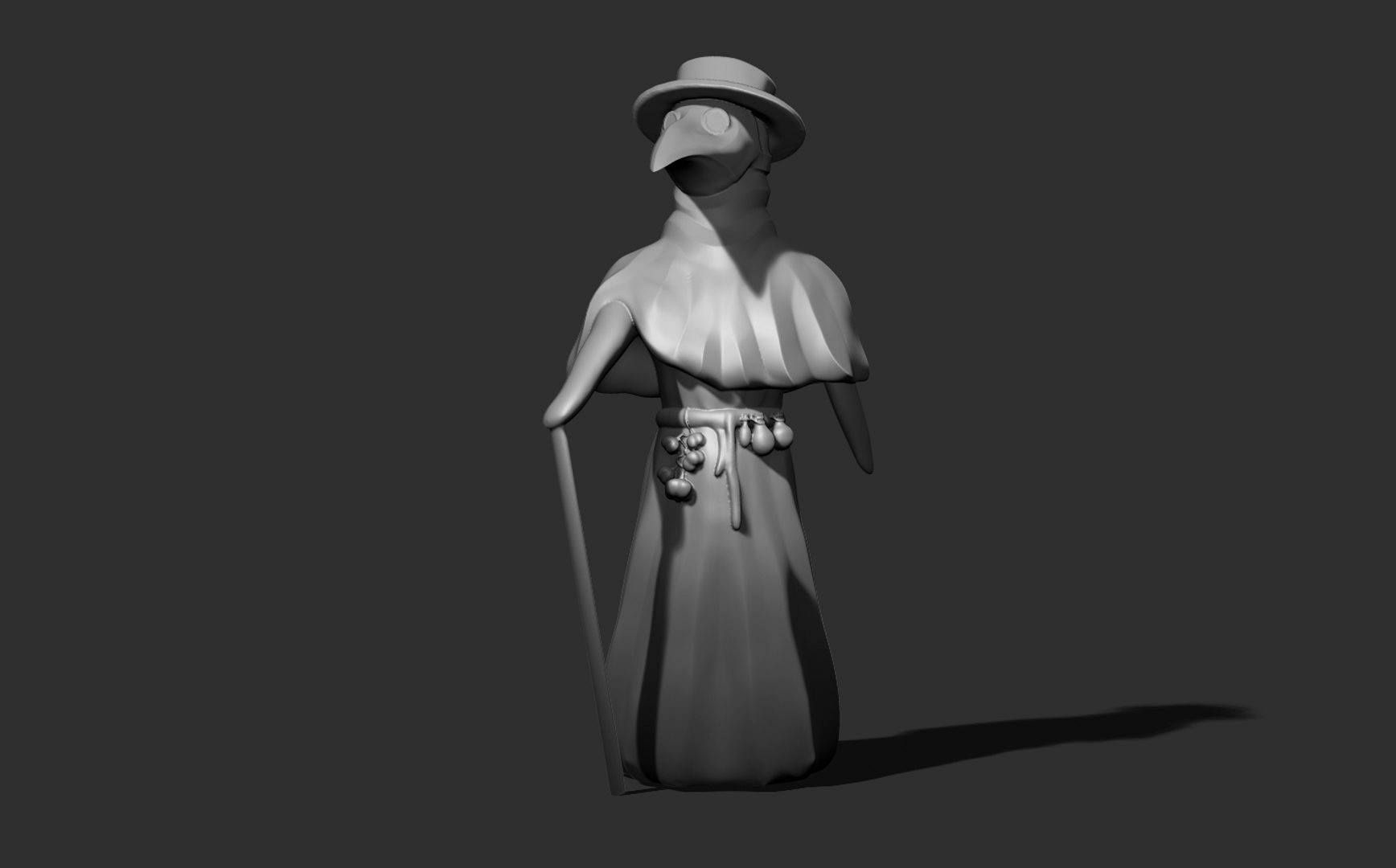 Cartoon plague doctor