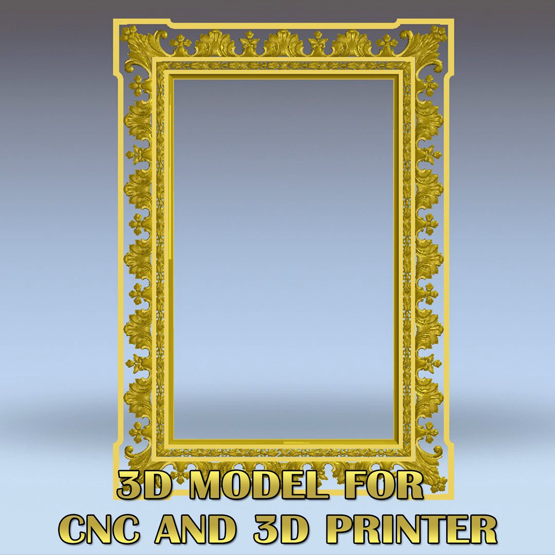 Classic frame - High quality 3D models for CNC