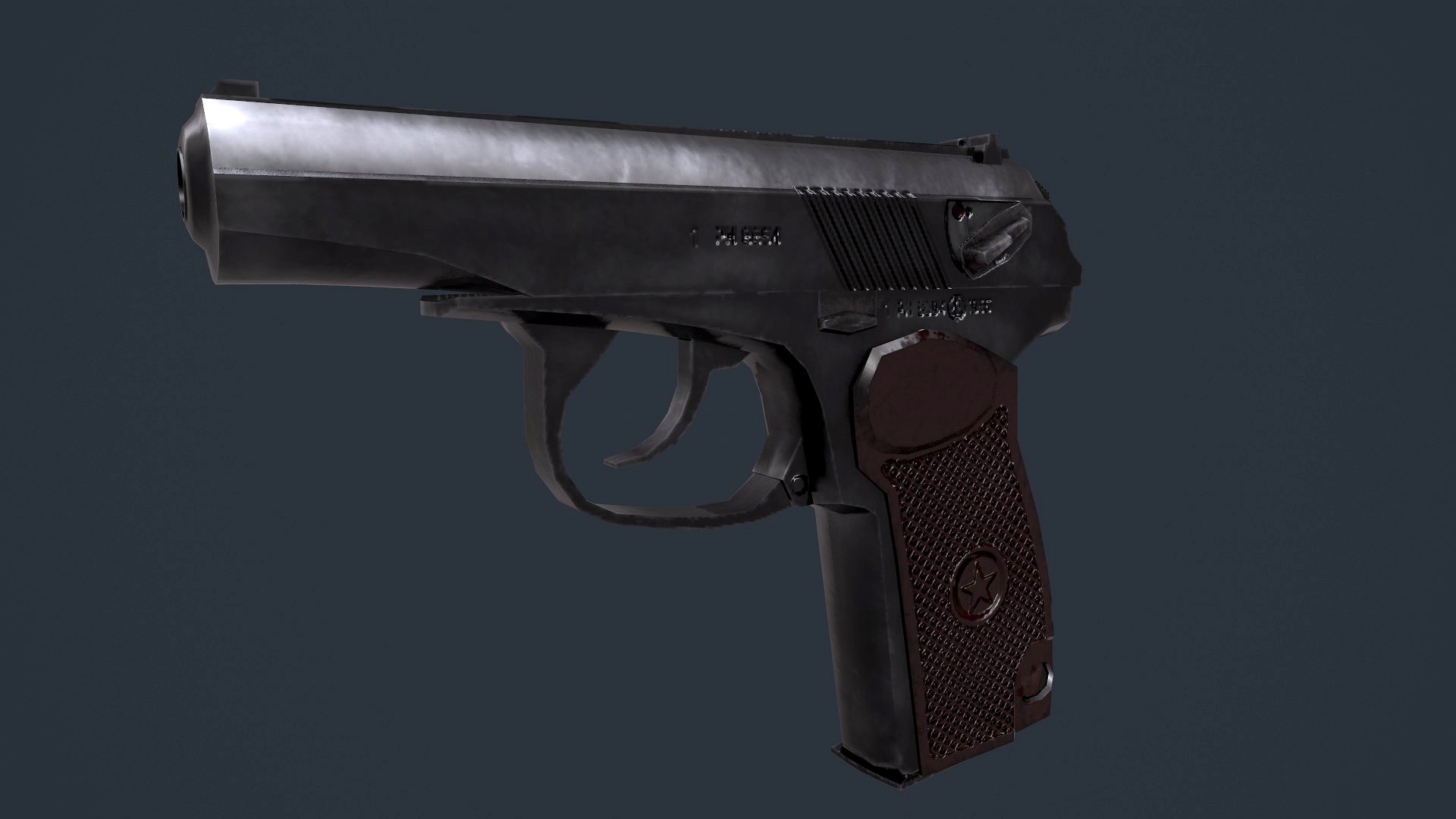 PM Makarov Pistol (low poly,low textures)