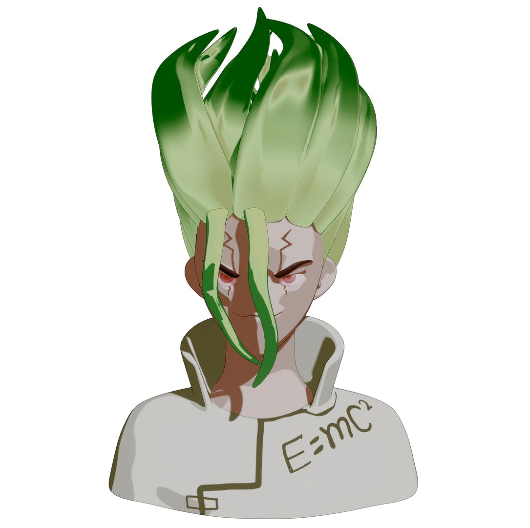 Senku Dr Stone Face Topology